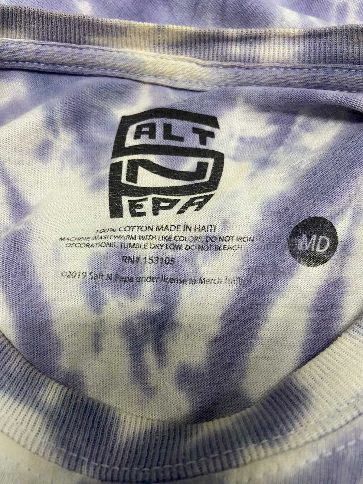 SALT N PEPA HIP HOP DUO BAND TIE DYE TEE SHIRT