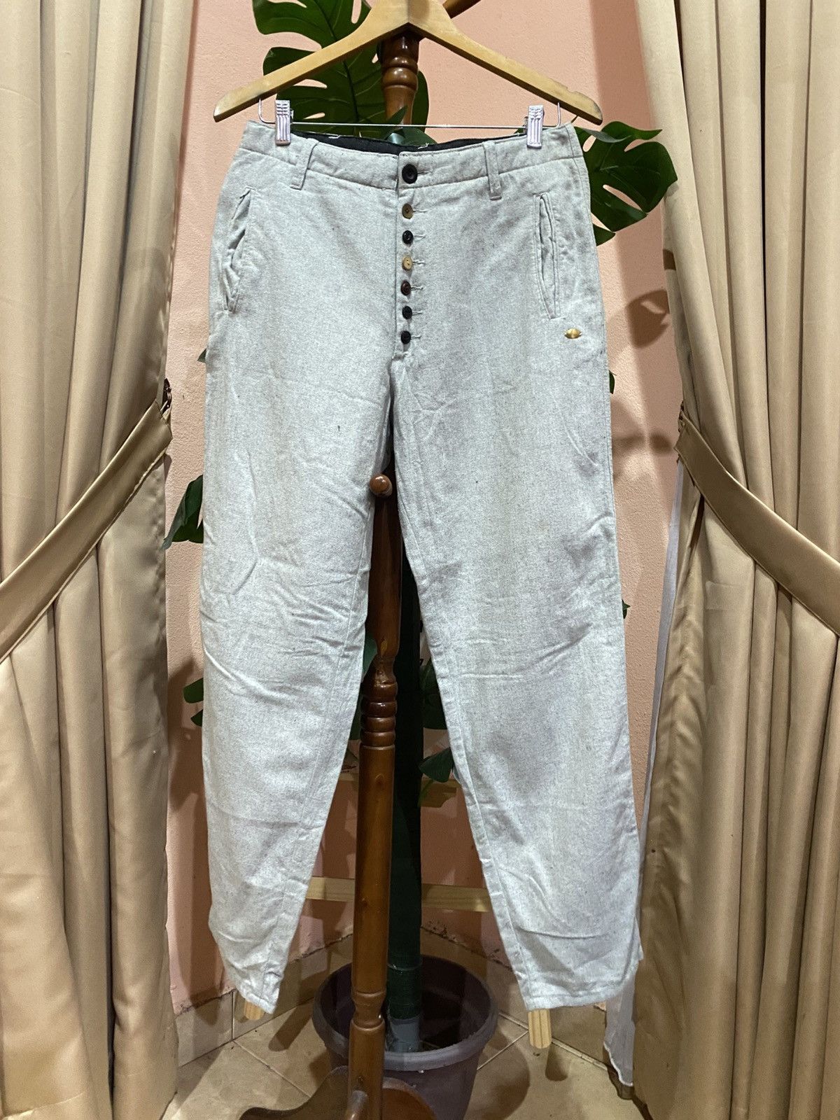 Other Clip.tab Marine Pêche French Work-Inspired Grey Trousers Size 30" / US 8 / IT 44 - 1 Thumbnail