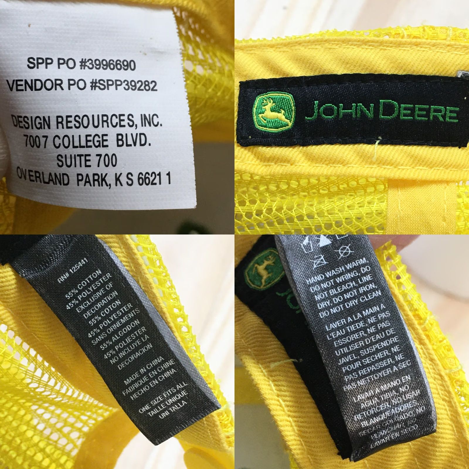 John Deere John Deere Trucker Hat Mens Green OS Adjustable Embroidered Logo Curved Brim Size ONE SIZE - 9 Thumbnail