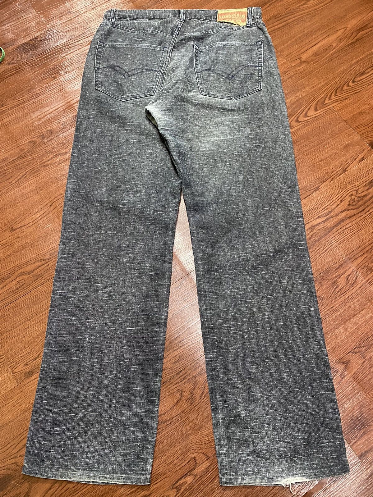 Other Vintage Japanese Brands Hemp Fabric Black Denim Baggy Pants Size US 34 / EU 50 - 5 Thumbnail