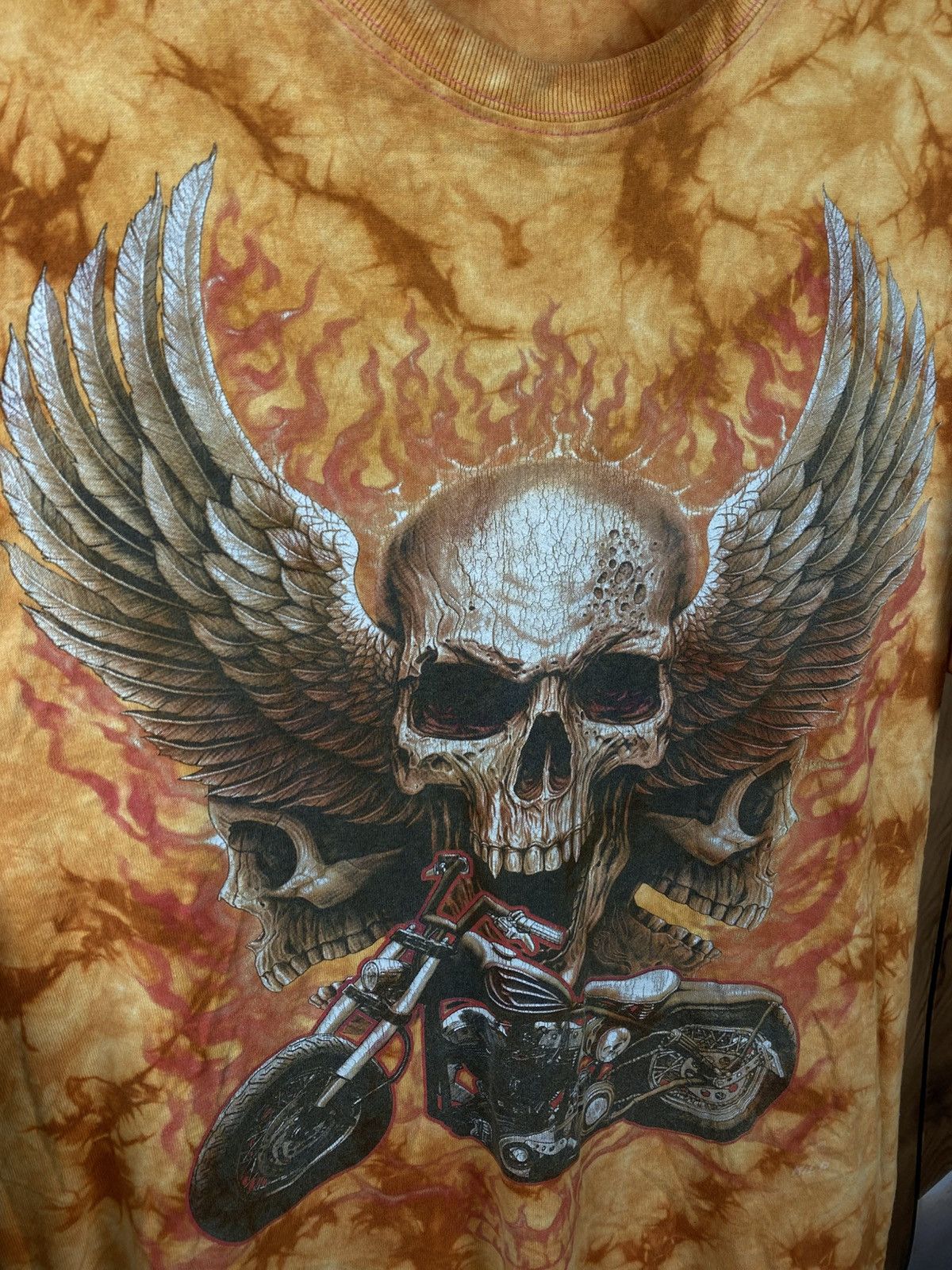 Harley Davidson 💀Vintage 90s T-Shirt Wild Style Harley Davidson Tie Dye Tee💀 Size US XL / EU 56 / 4 - 3 Thumbnail