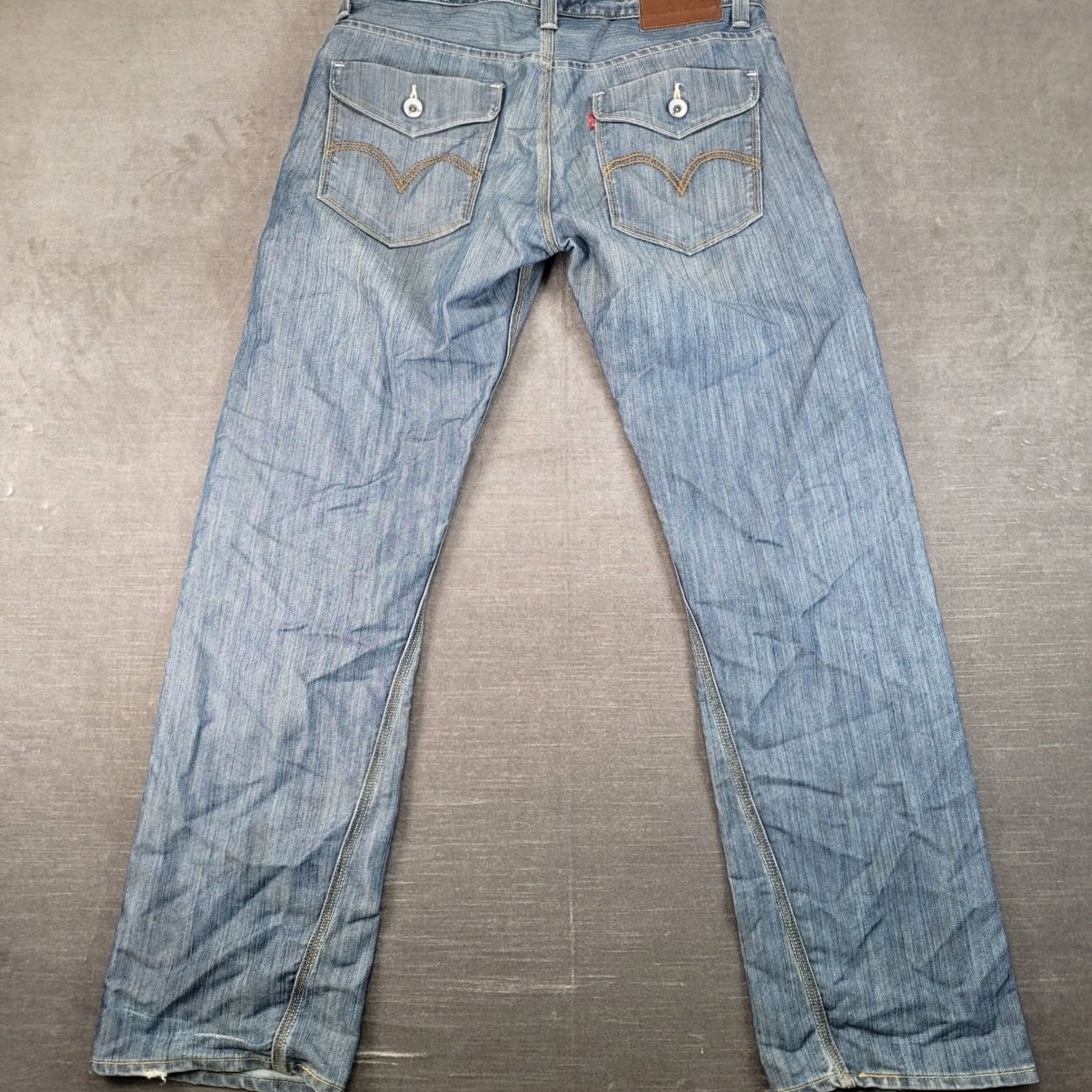 Levi's Mens Levi's 514 Slim Straight Jeans Blue Denim Y2K Streetwear Size US 33 - 4 Thumbnail
