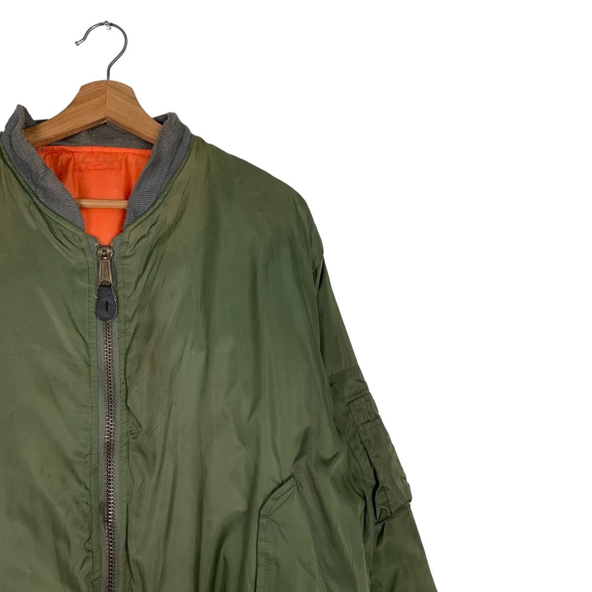 Reversible MA1 Flight Jacket Bomber Jacket #0150-C8