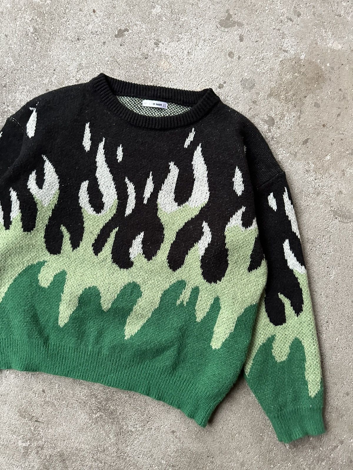 Japanese Brand Y2k Flame Knit Sweater Size US S / EU 44-46 / 1 - 3 Thumbnail