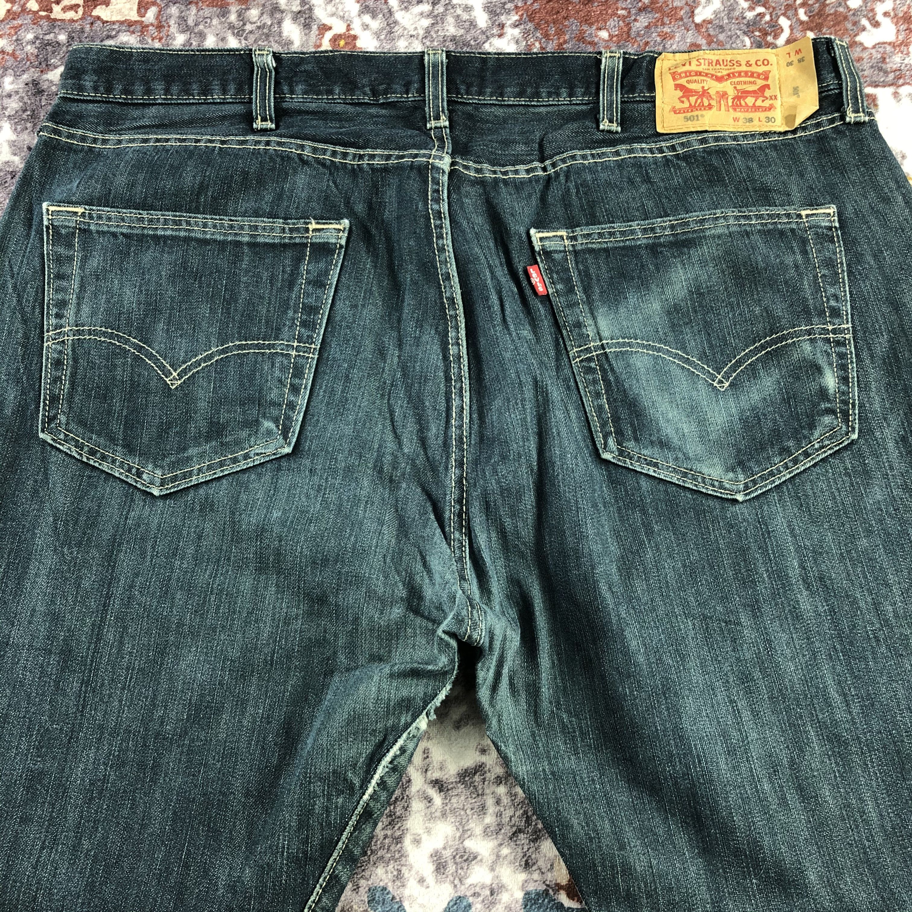 Levi's Vintage Faded Black Levis 501 Jeans-JM3110 Size US 39 - 4 Thumbnail