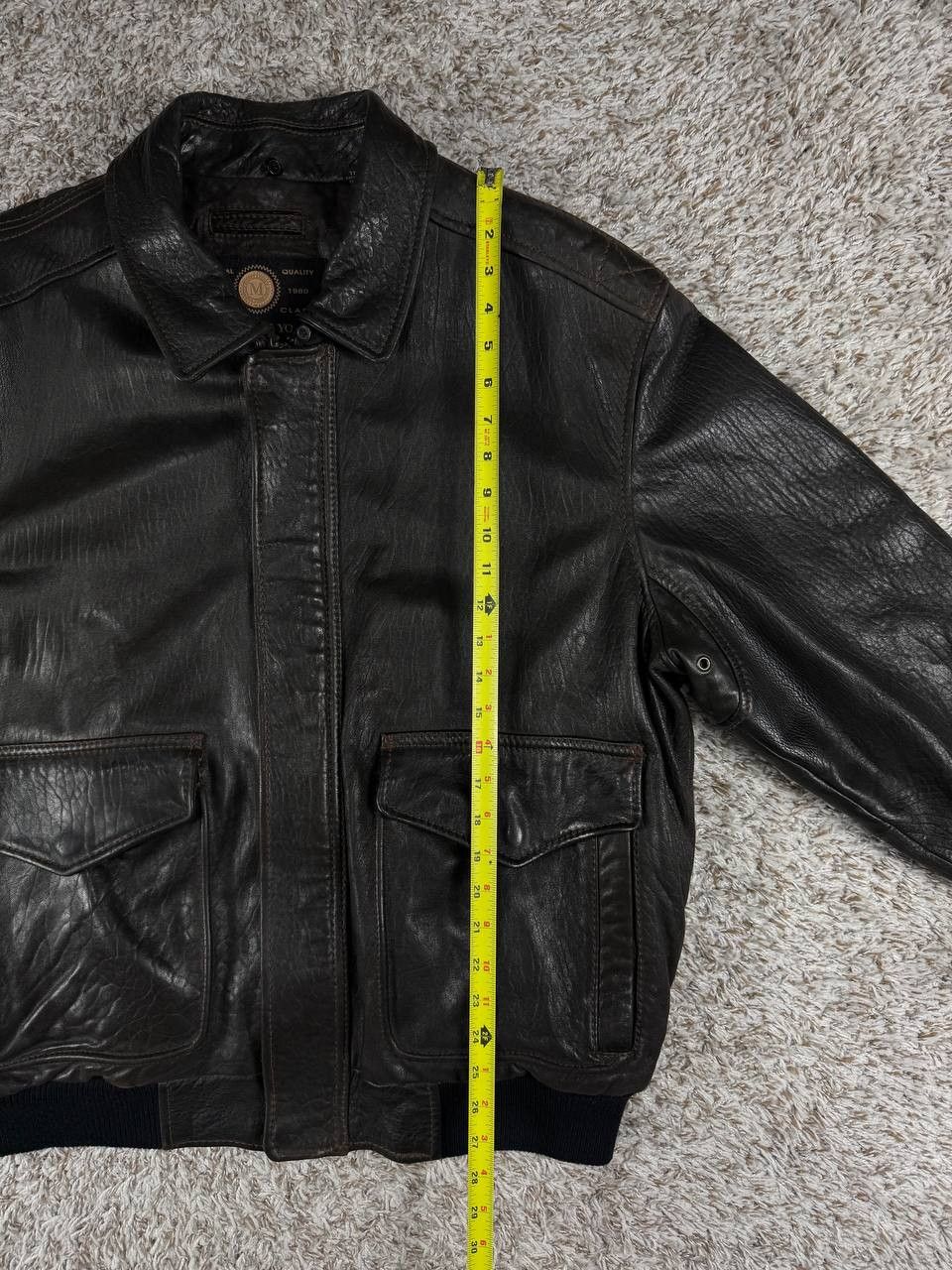 Andrew Marc 2005 Marc New York Leather Bomber Jacket Shearling Collar Size US XL / EU 56 / 4 - 8 Thumbnail