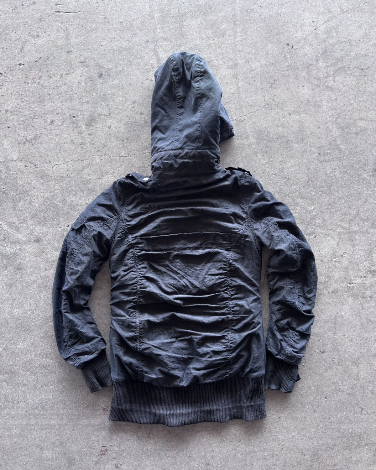 14th Addiction × Japanese Brand × KMRii 2000s CRVX Vkei Double Zip Up Black Jacket Size US L / EU 52-54 / 3 - 6 Thumbnail