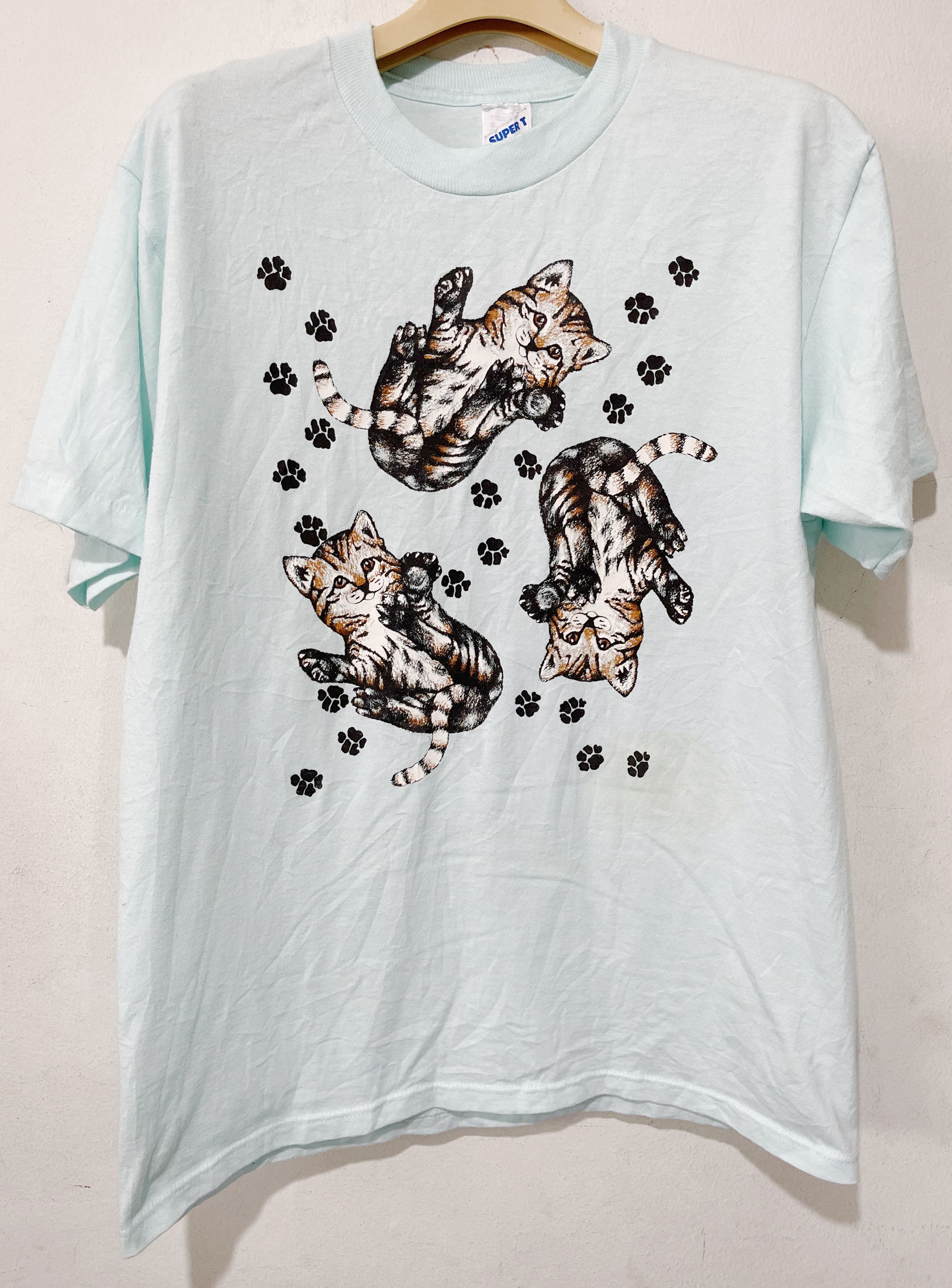 Vintage Vintage 90s Cat Shirt Size US M / EU 48-50 / 2 - 1 Thumbnail