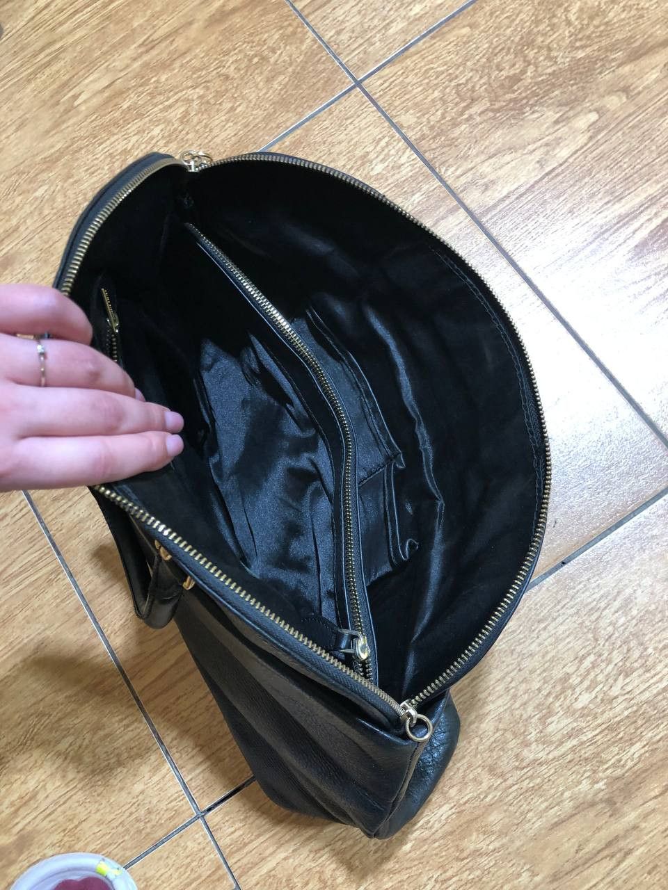 Dolce & Gabbana DOLCE&GABBANA Black Leather Bag Handbag with Logo Plate Size ONE SIZE - 12 Thumbnail