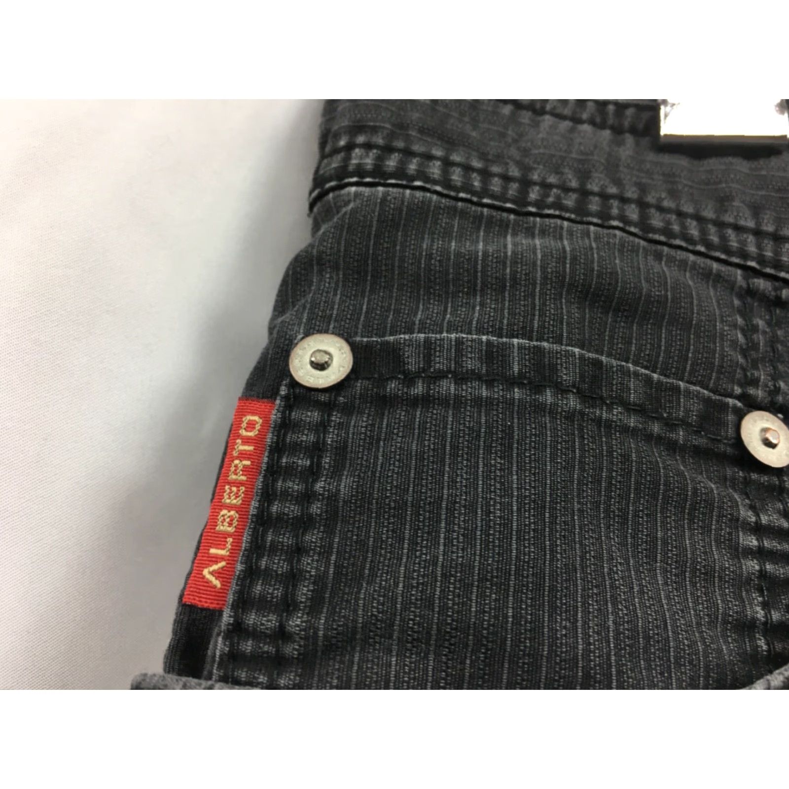 Vintage Alberto Jeans Mens black Denim Straight Pants Lose Fit casual mens 34x29 Size US 34 / EU 50 - 6 Thumbnail