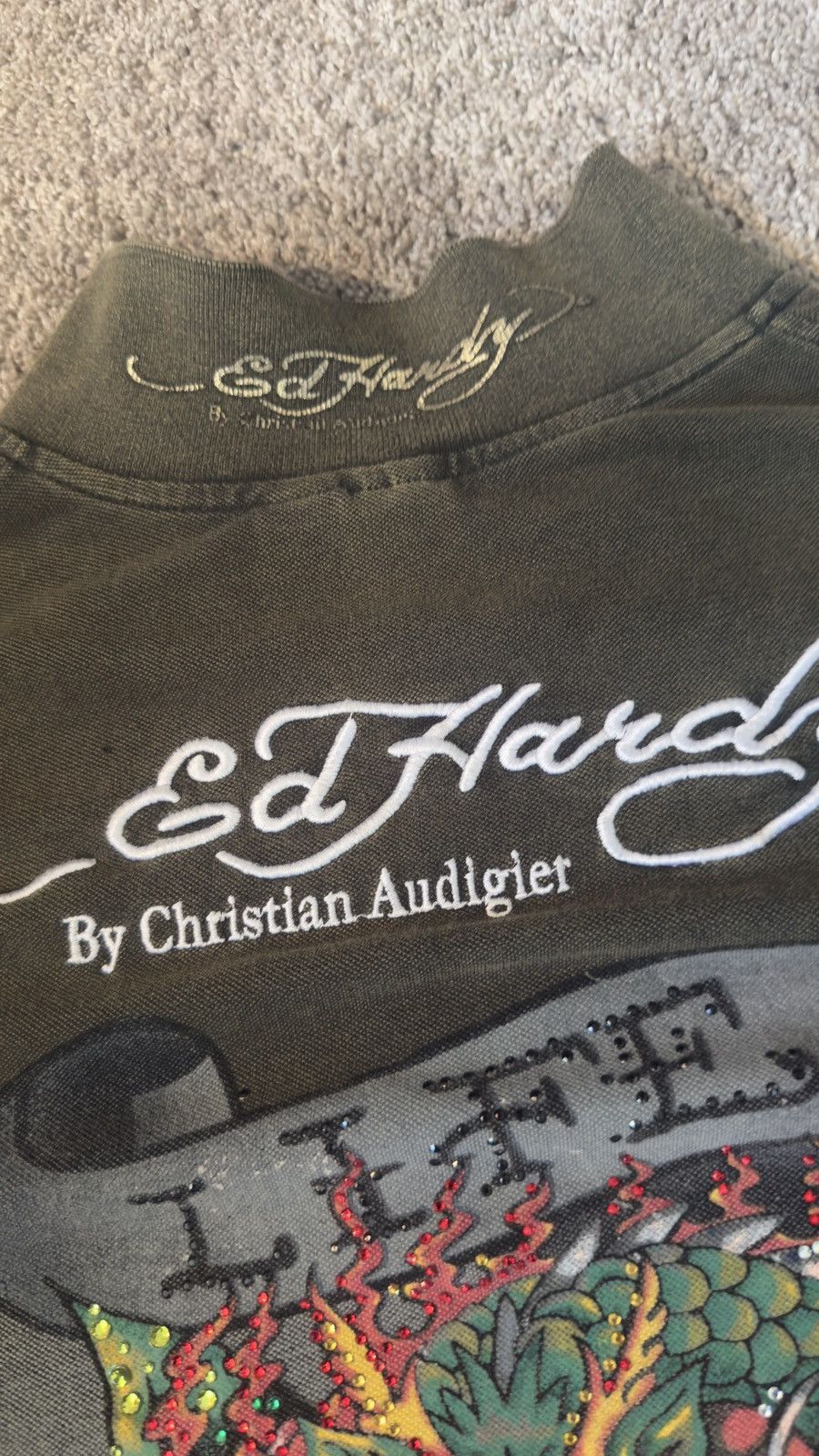 Ed Hardy Ed Hardy Snake Eagle “Life Is A Gamble” Shirt Size US XL / EU 56 / 4 - 3 Thumbnail