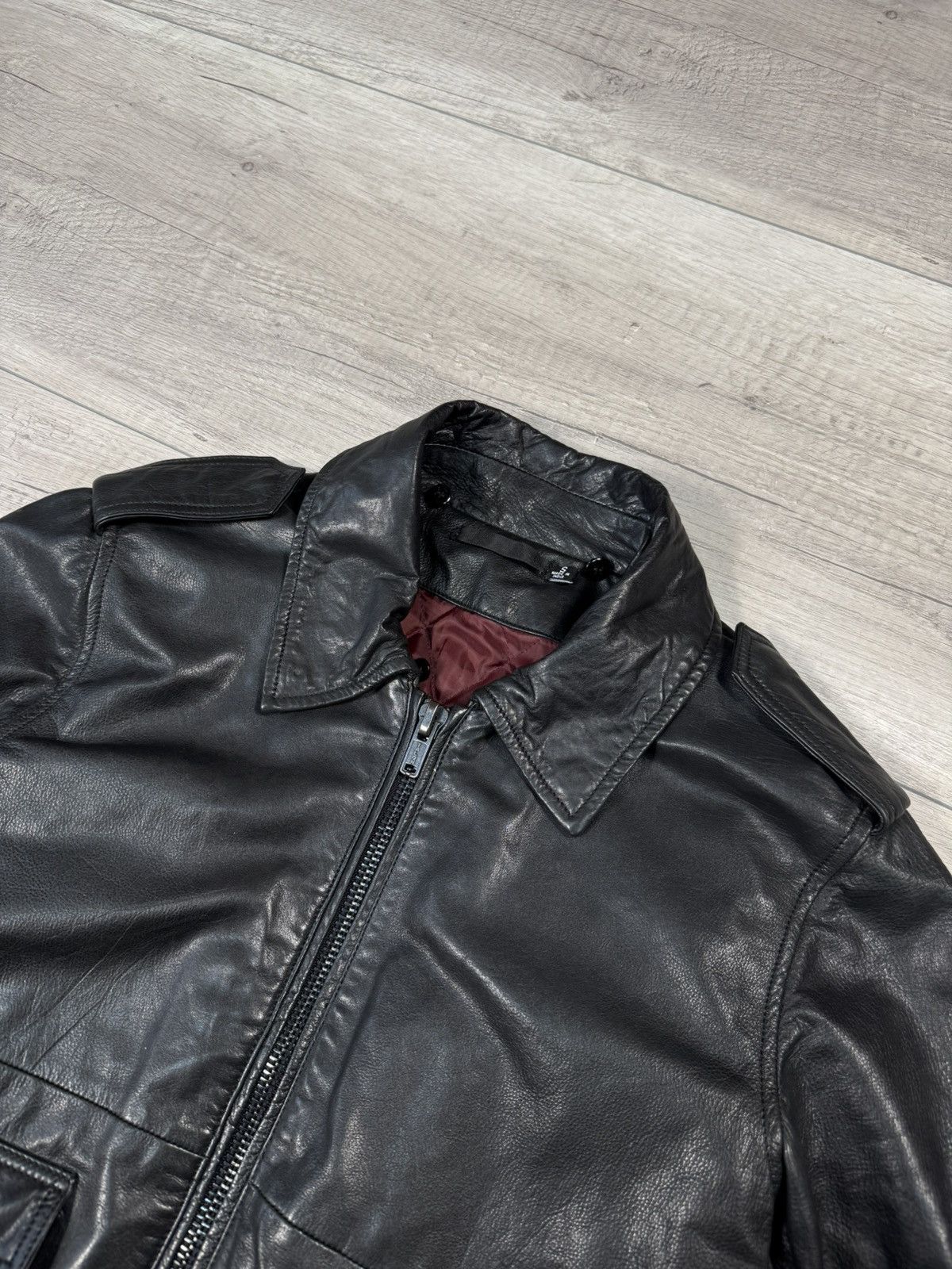 Blk Dnm BIk Dm Leather Flight Pockets Black Jacket Size S Size S / US 4 / IT 40 - 7 Thumbnail