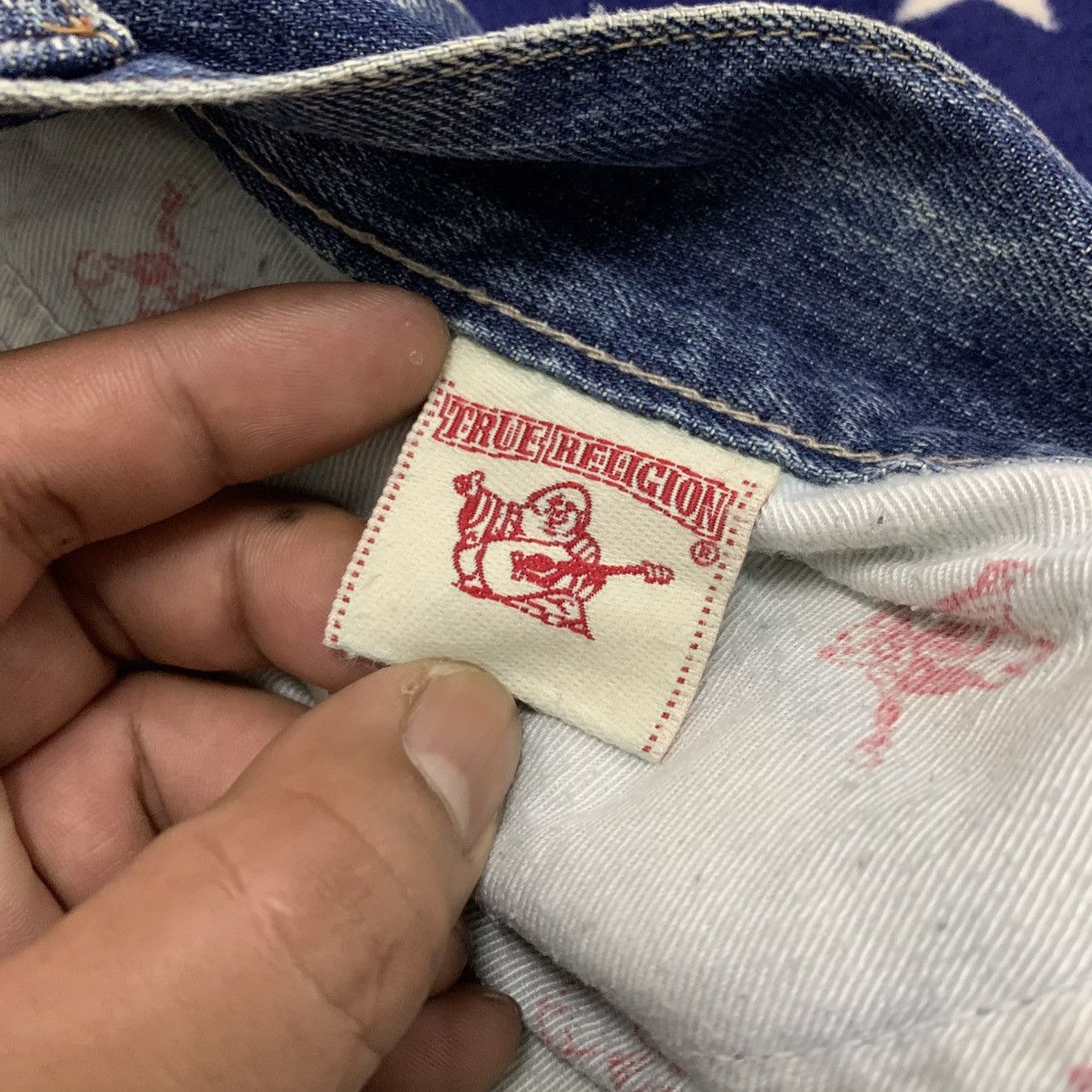 True Religion True Religion Section Billy Mushroom Patch Denim Distressed Size US 35 - 12 Thumbnail