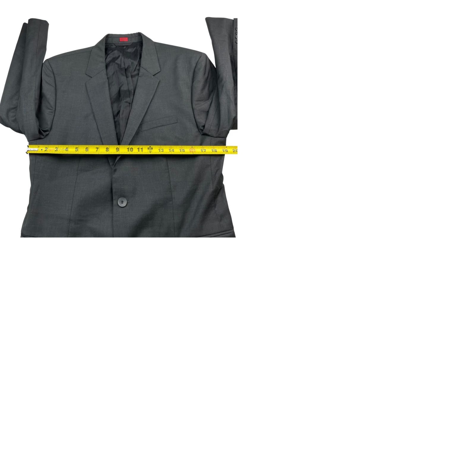 Hugo Boss HUGO BOSS Blazer/Jacket Men’s AerinS 100% Wool Gray 42R Two-Button Notch Lapel Regular Fit Vintage: No Mens Size 42R - 9 Thumbnail