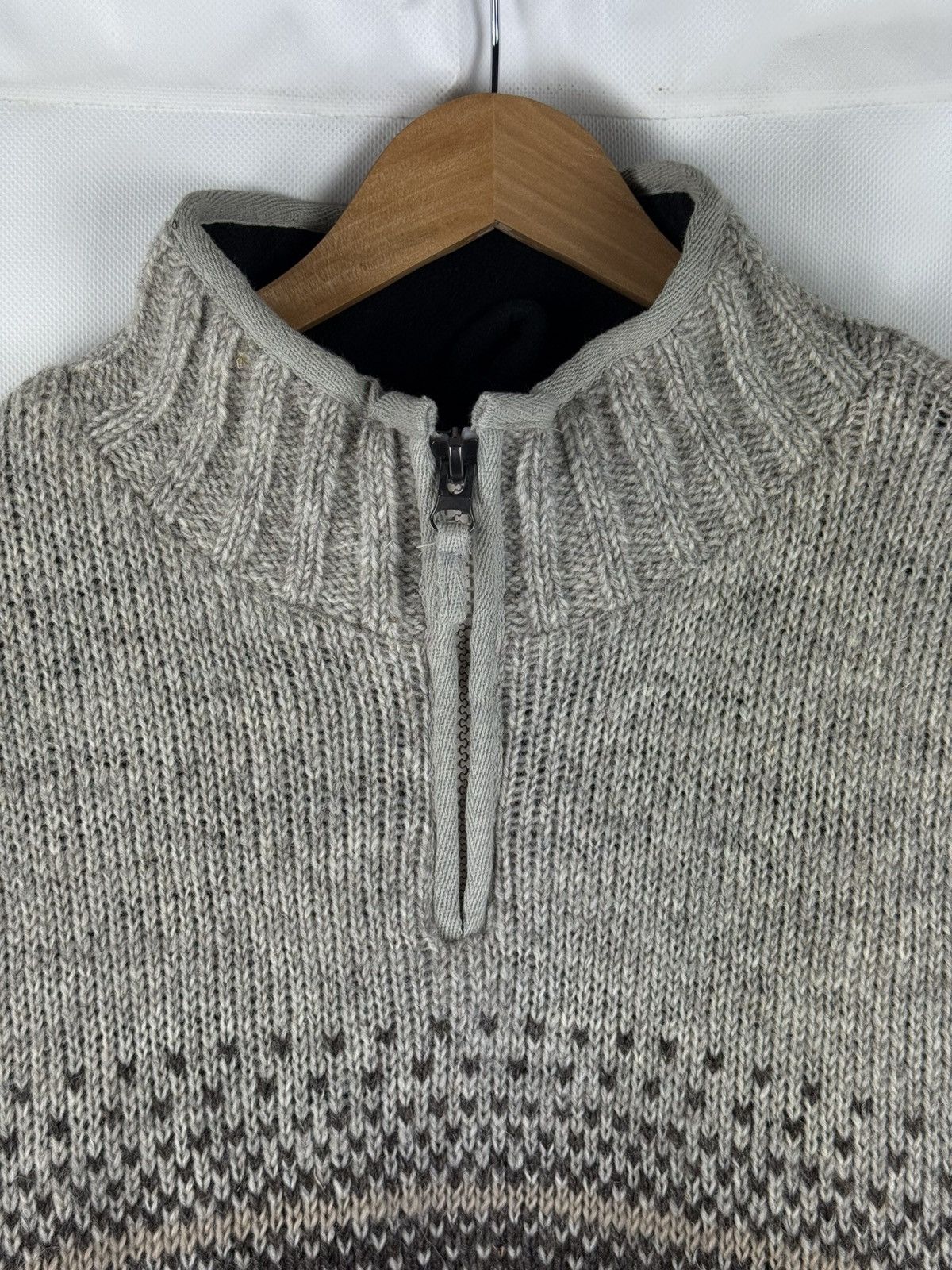 Other Pachamama 1/4 Zip Heavy Hand Knitted Wool Sweater Pullover Size US M / EU 48-50 / 2 - 8 Thumbnail