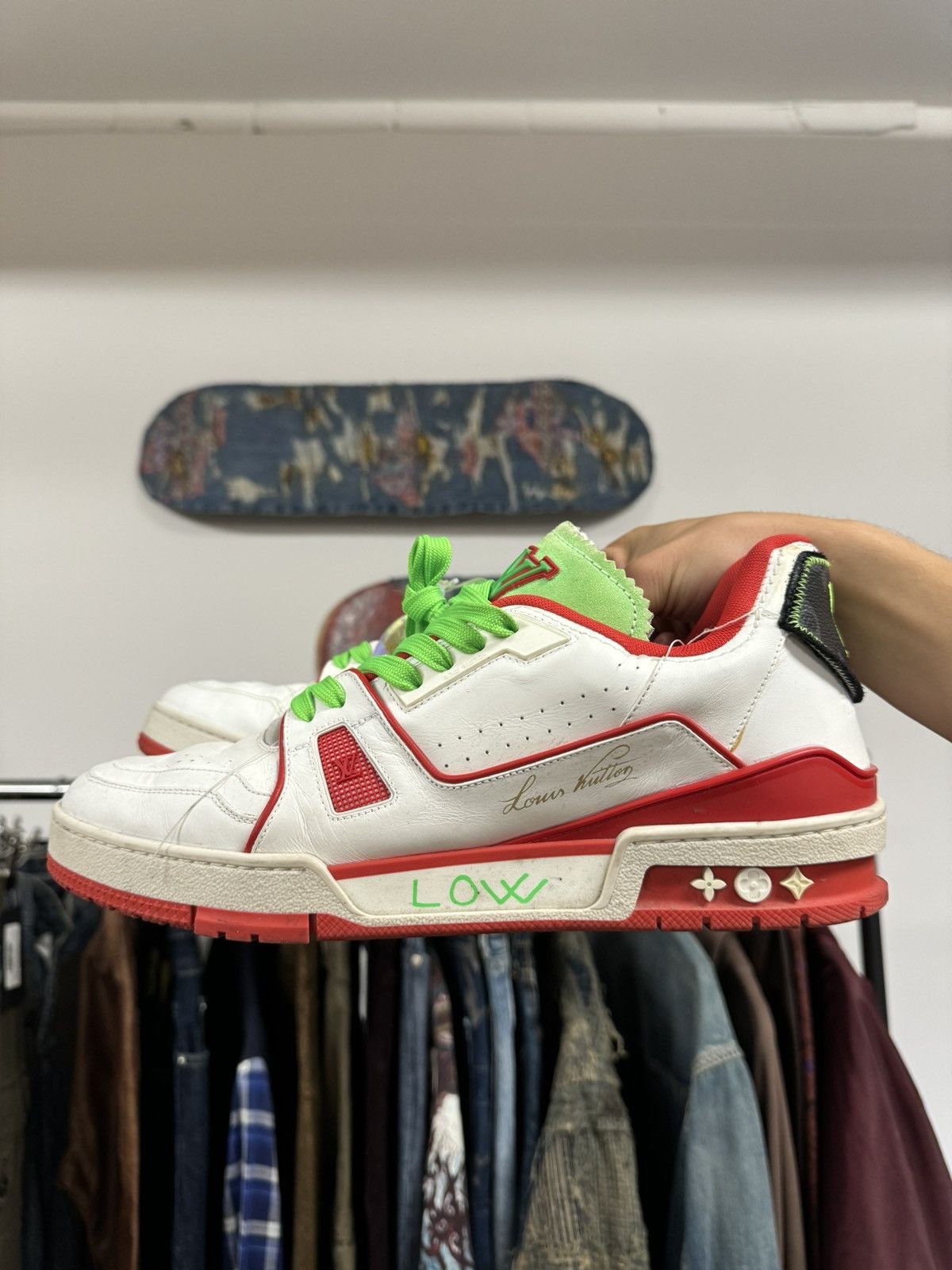 Louis Vuitton × Virgil Abloh AW2021 Louis Vuitton ‘SoHo Exclusive’ 1/500 LV Trainers Size US 9.5 / EU 42-43 - 2 Thumbnail