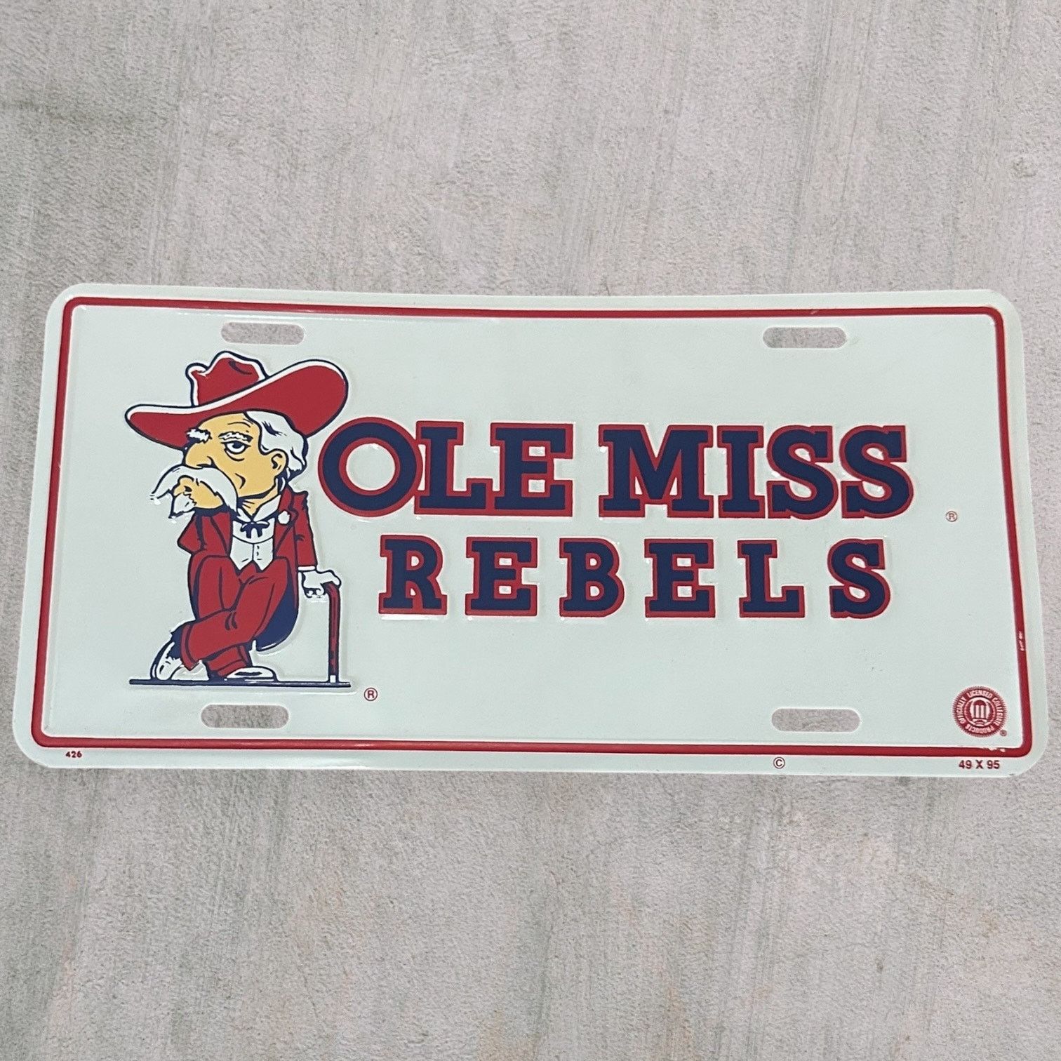 Other Ole miss Colonel Reb front tag plate Size ONE SIZE - 1 Thumbnail