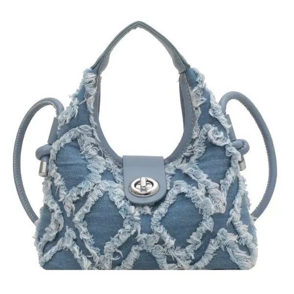 Japanese Brand × Vintage Frail Detailed Fuzzy Hobo Mini Bag Aesthetic Pinterest y2k Size ONE SIZE - 2 Thumbnail