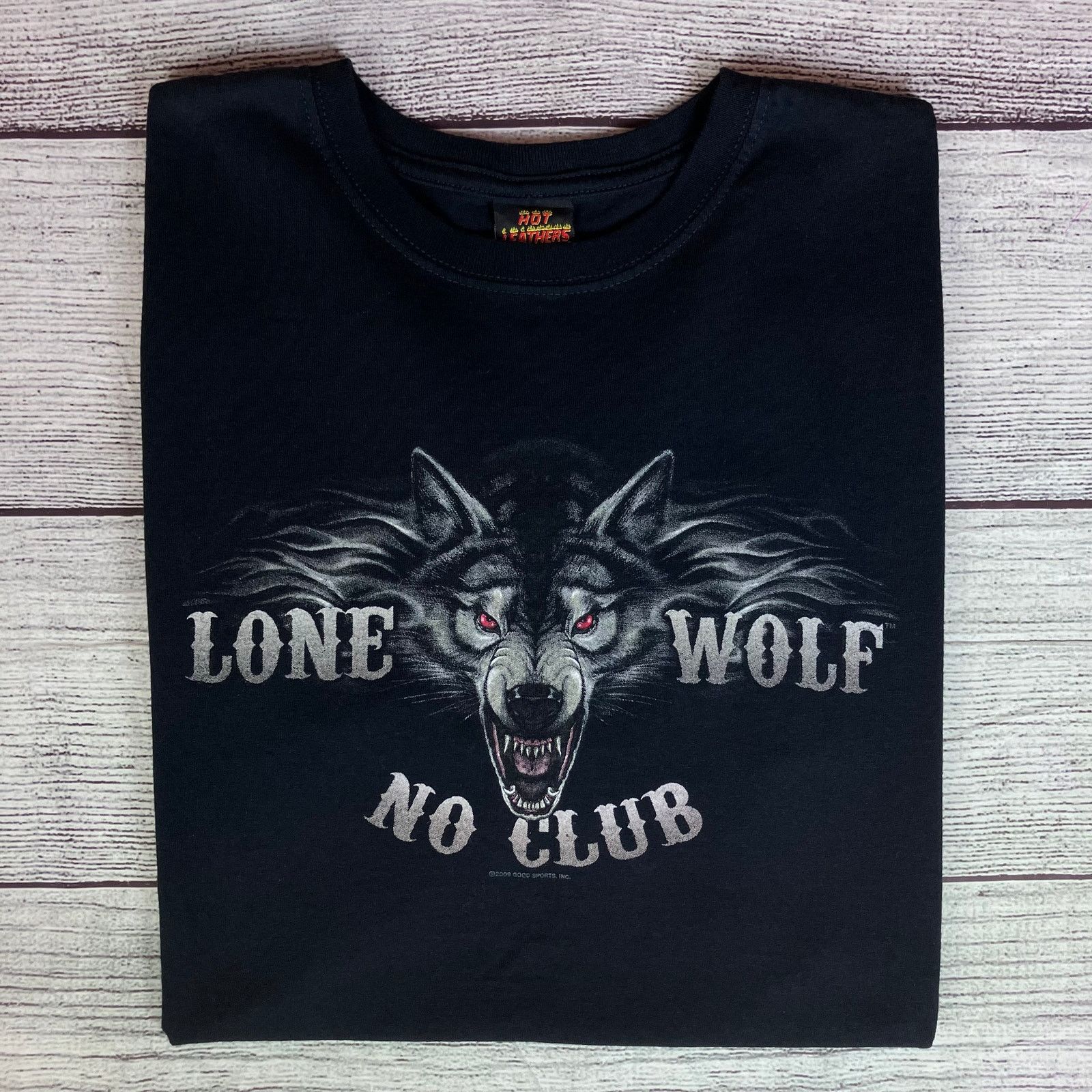 Vintage 2009 Lone Wolf "No Club" Double Sided T-shirt Size US L / EU 52-54 / 3 - 2 Thumbnail