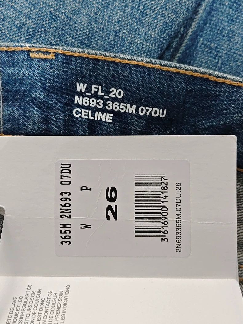 Celine CELINESS23 Washed Worn Low Rise Flared Jeans 2503-Nextarrow Size 26" / US 2 / IT 38 - 4 Thumbnail