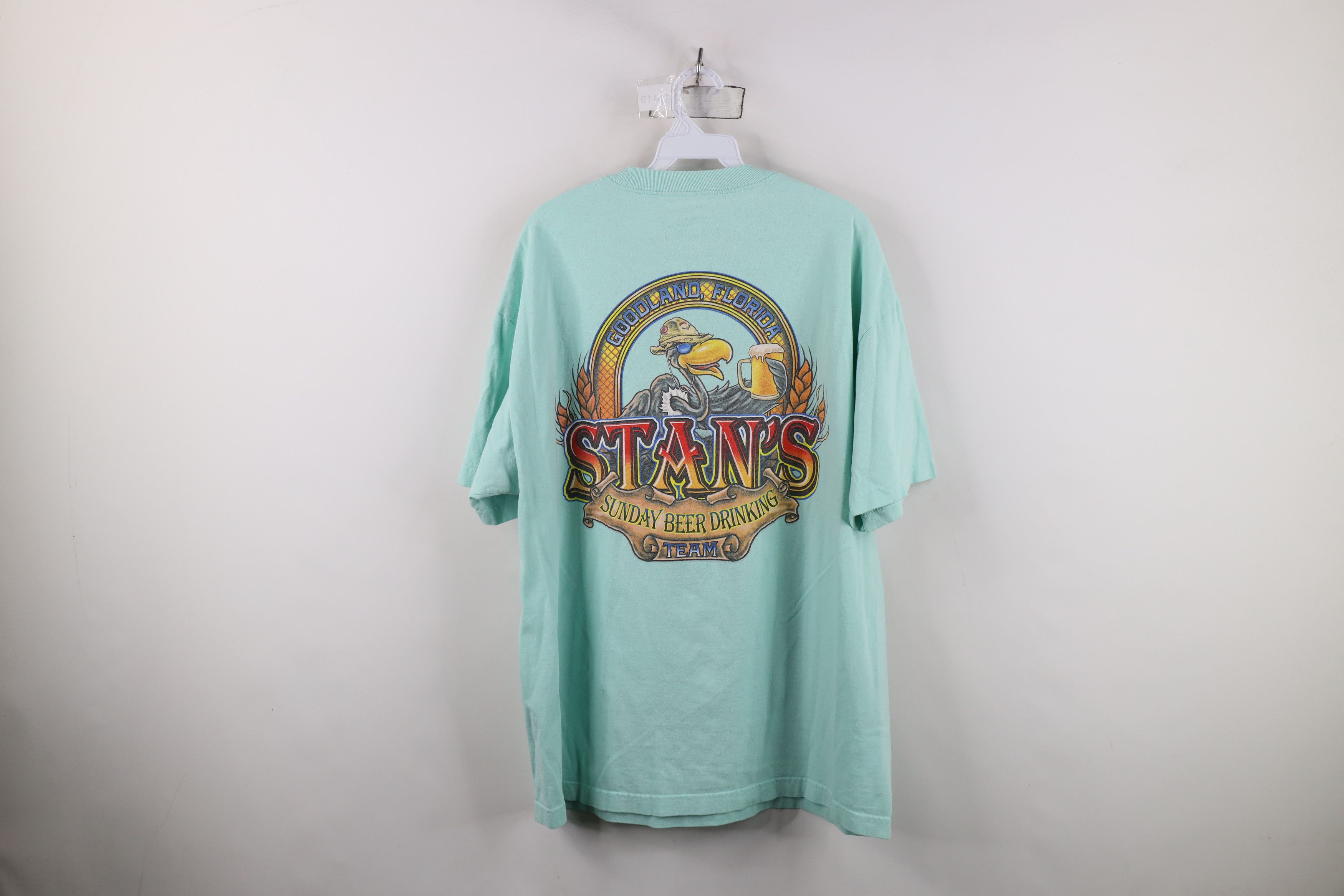 Vintage Vintage Beer Drinking Team Goodland Florida T-Shirt Teal Size US XL / EU 56 / 4 - 11 Thumbnail