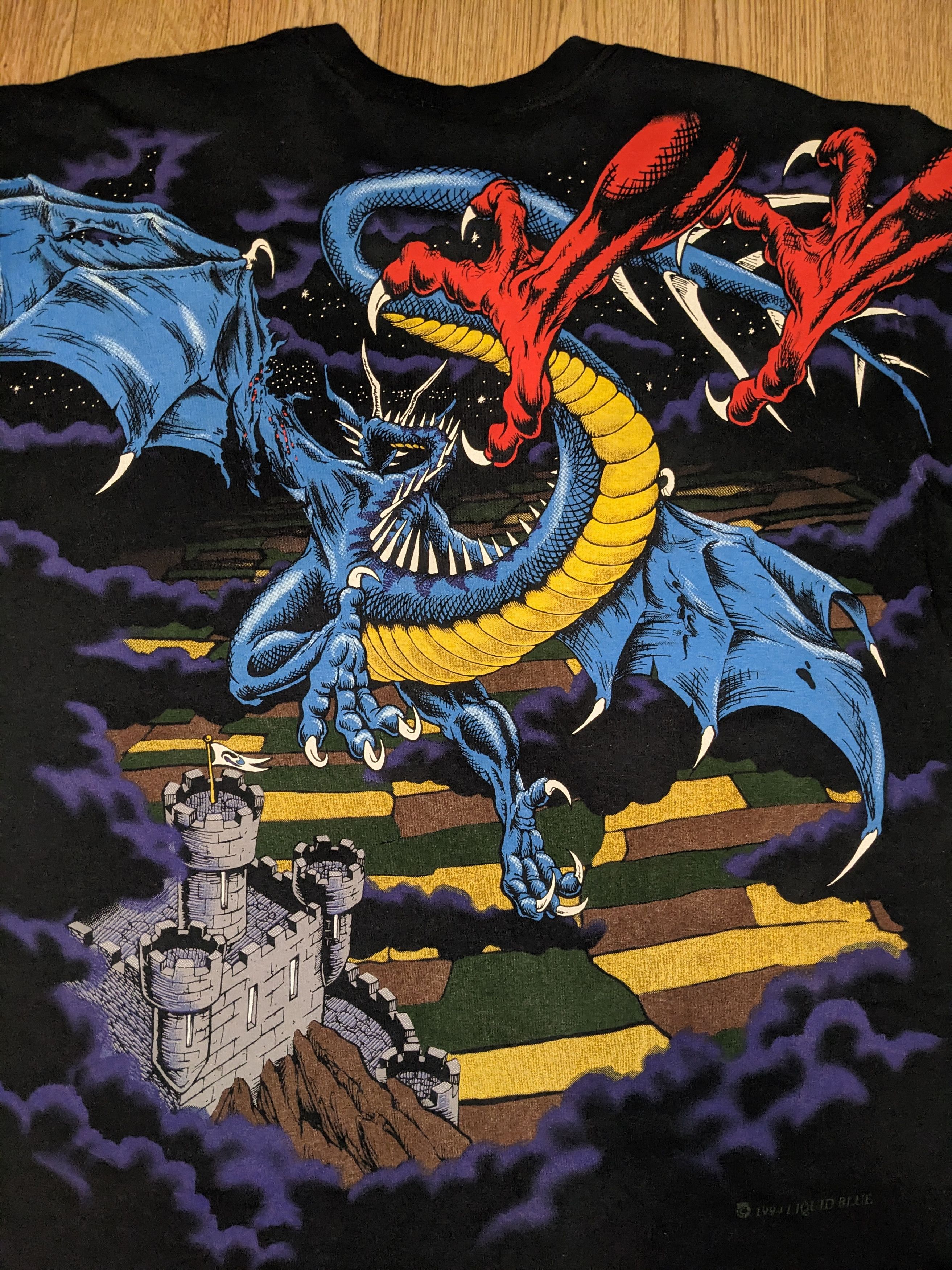 Liquid Blue Liquid Blue Dragon Fight Vintage 90s T-Shirt Size US XL / EU 56 / 4 - 4 Thumbnail