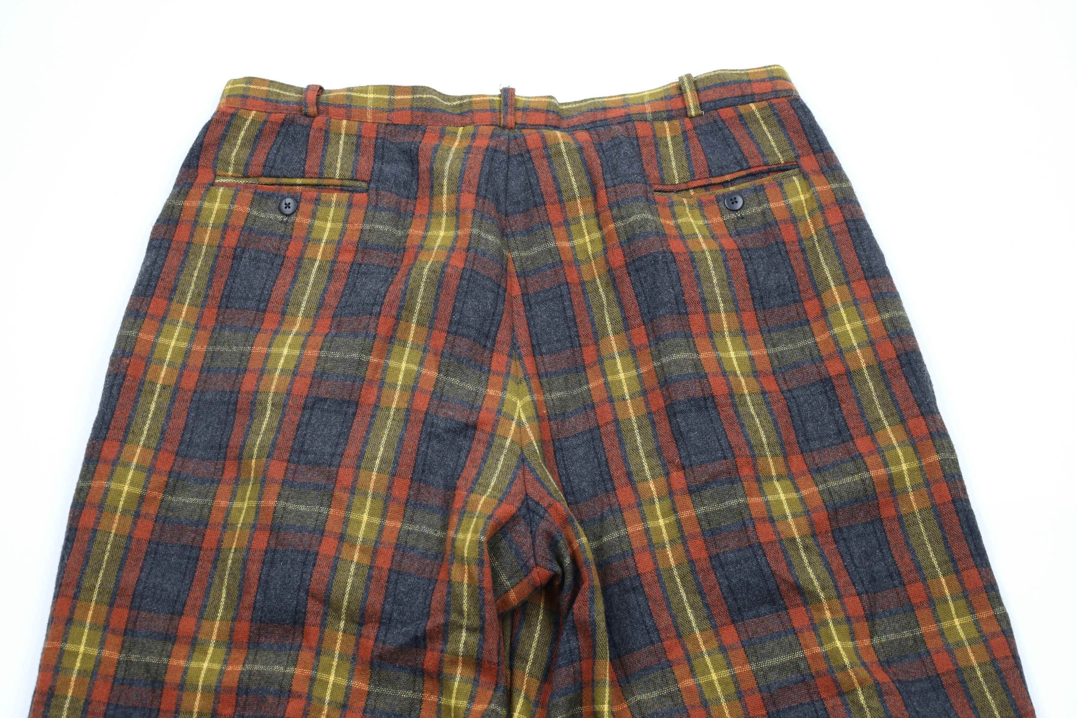 Vintage Vintage 90s Streetwear Cuffed Wool Tweed Wide Leg Pants USA Size US 38 / EU 54 - 10 Thumbnail