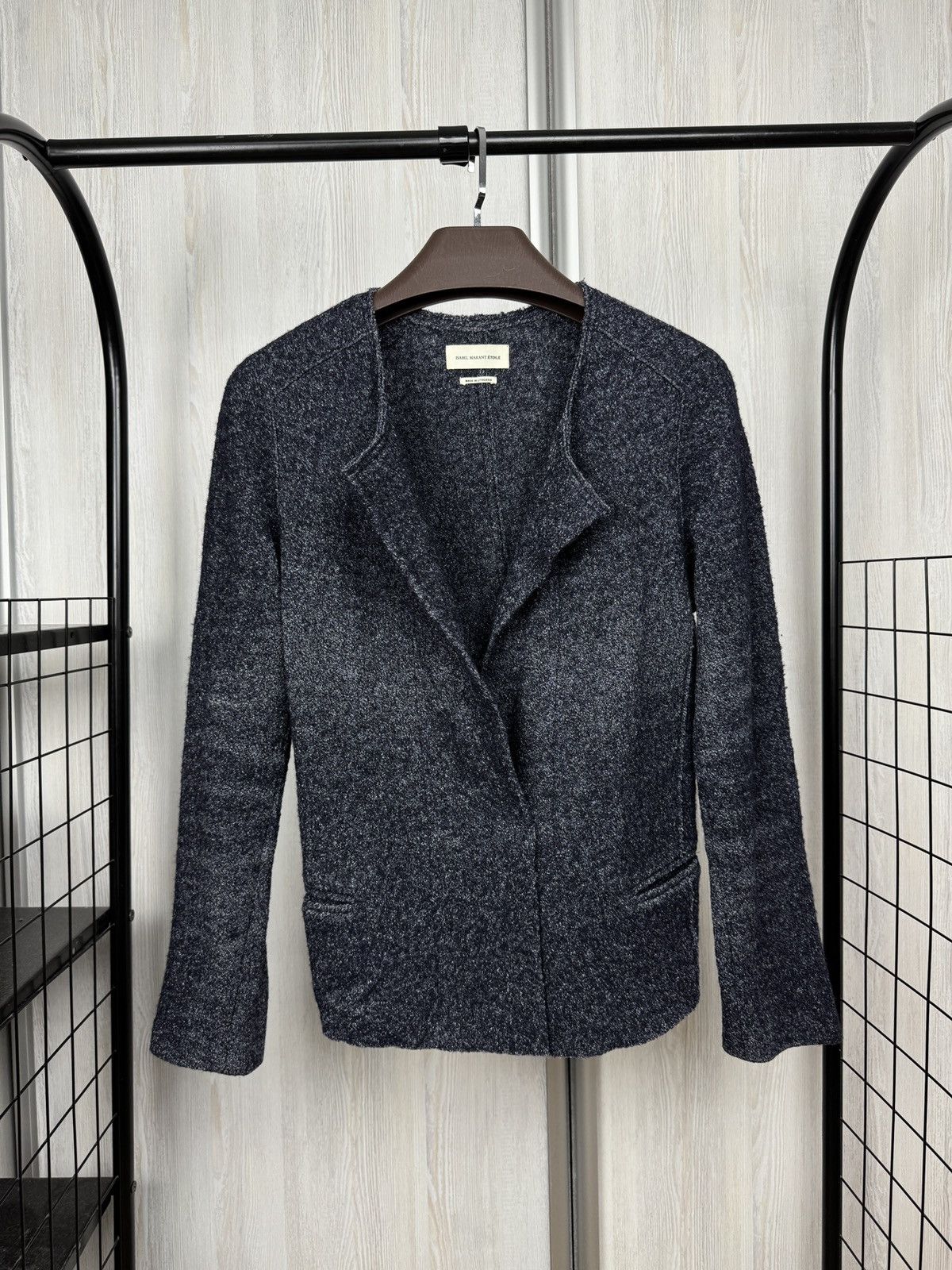 Isabel Marant Etoile ISABEL MARANT ETOILE Women's Plain Collarless Jacket Gray Size M / US 6-8 / IT 42-44 - 1 Thumbnail