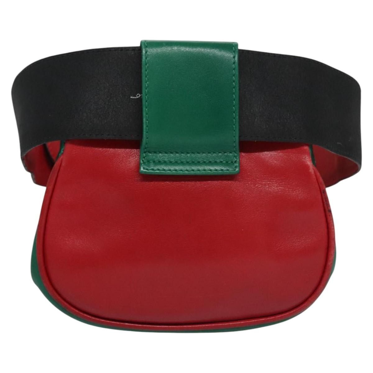 Salvatore Ferragamo Salvatore Ferragamo Gancini Waist Bag Leather Red Size ONE SIZE - 2 Thumbnail