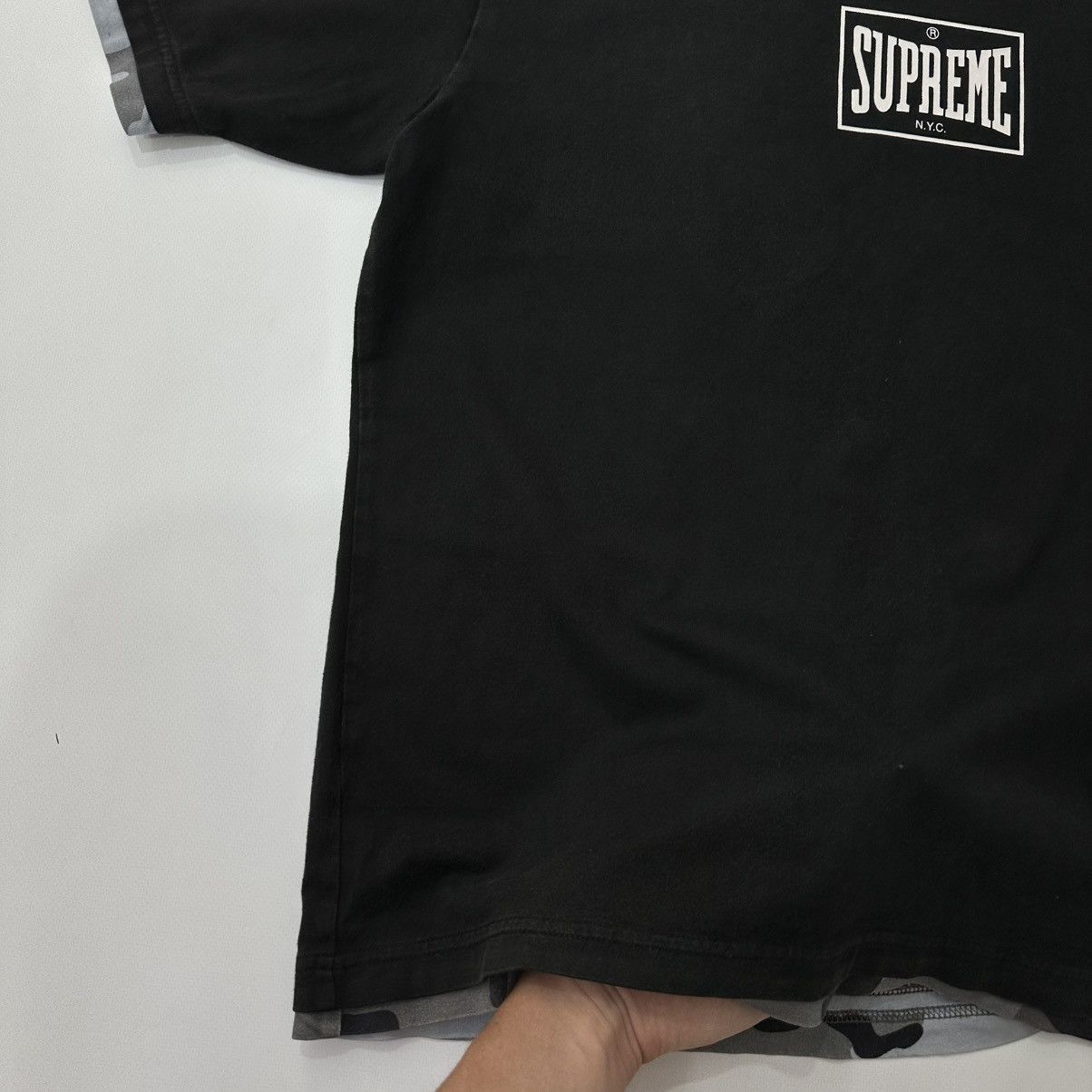 Supreme Supreme Layered 2022 S/S Top Everlast Tee black and camo Size US M / EU 48-50 / 2 - 6 Thumbnail