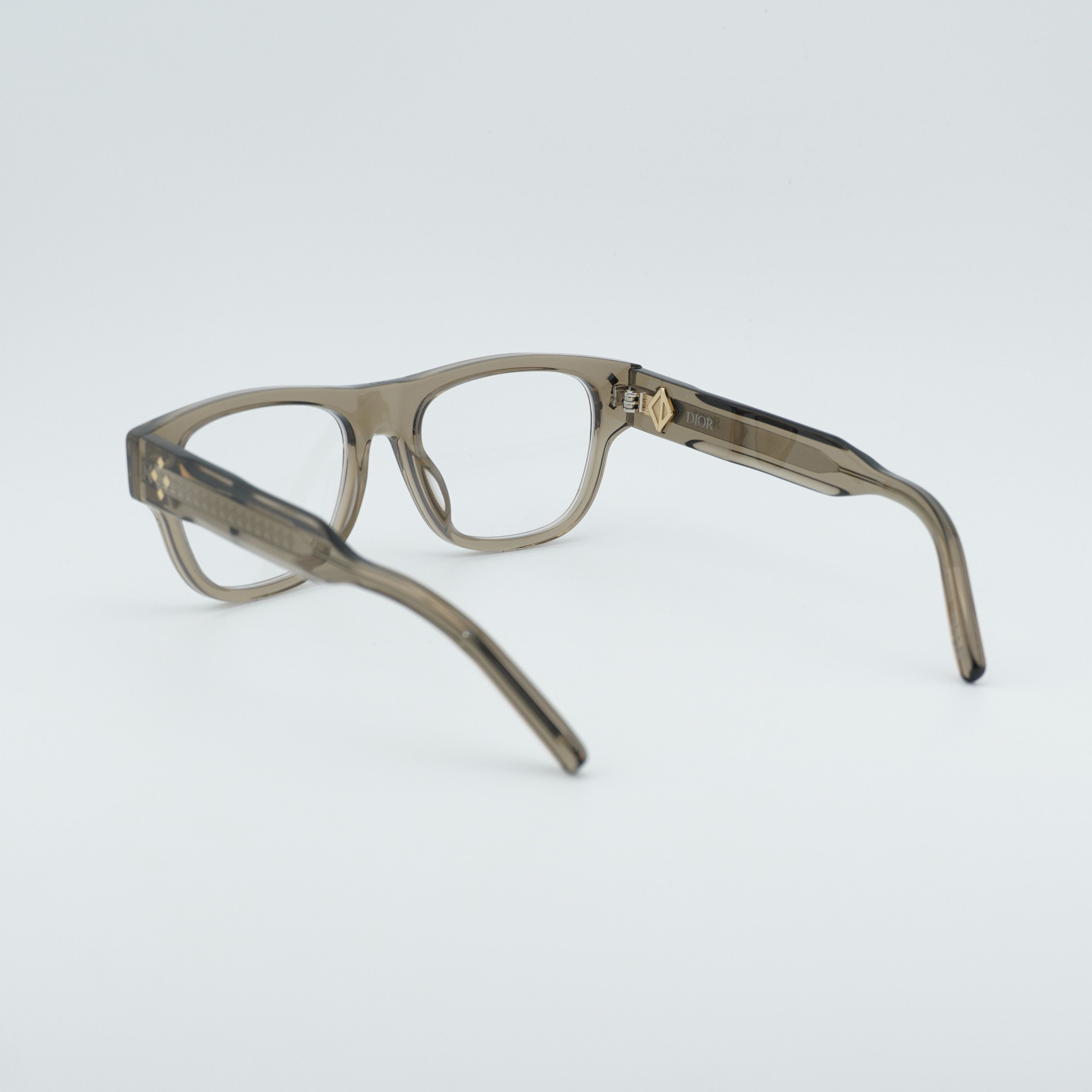 Dior Dior CD DIAMONDO S10I 64BB Eyeglasses Brown 53mm Square Fram Size ONE SIZE - 3 Thumbnail