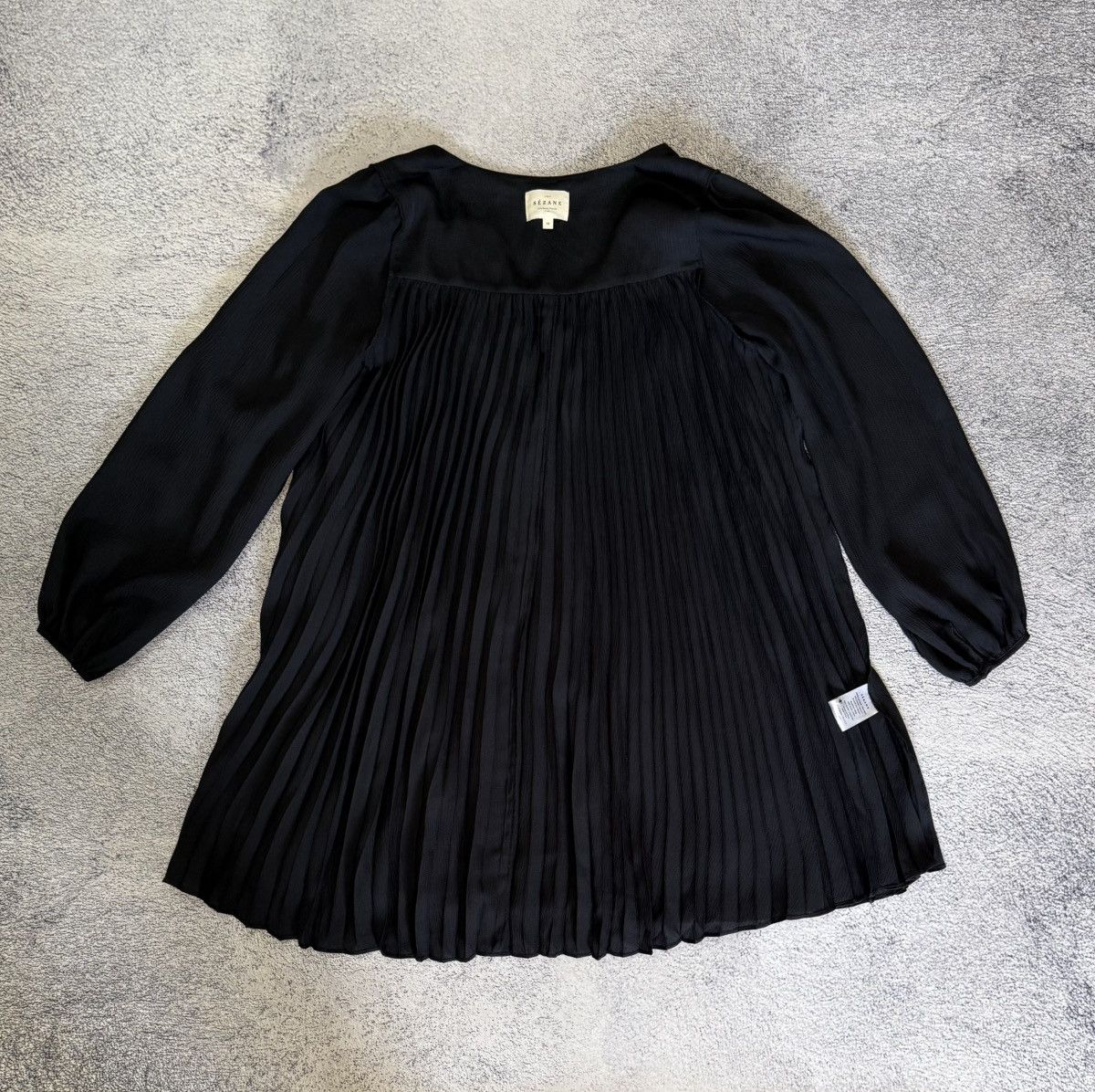 Sezane Sezane Selita Dress Black Pleated Mini Balloon Sleeve FR38 M Size S / US 4 / IT 40 - 15 Thumbnail