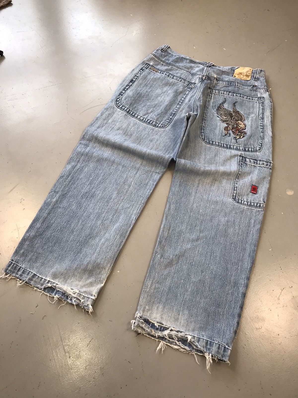 JNCO × Vintage Vintage Jnco devil wings 🪽 embroidered denim Size US 38 / EU 54 - 7 Thumbnail