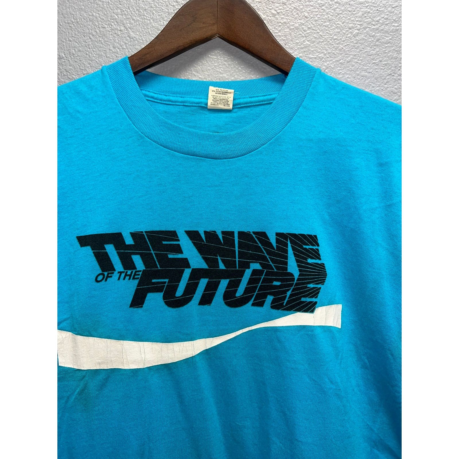 Vintage Vintage The Wave Of The Future Shirt Graphic Tee VTG 90s L Size US L / EU 52-54 / 3 - 4 Thumbnail