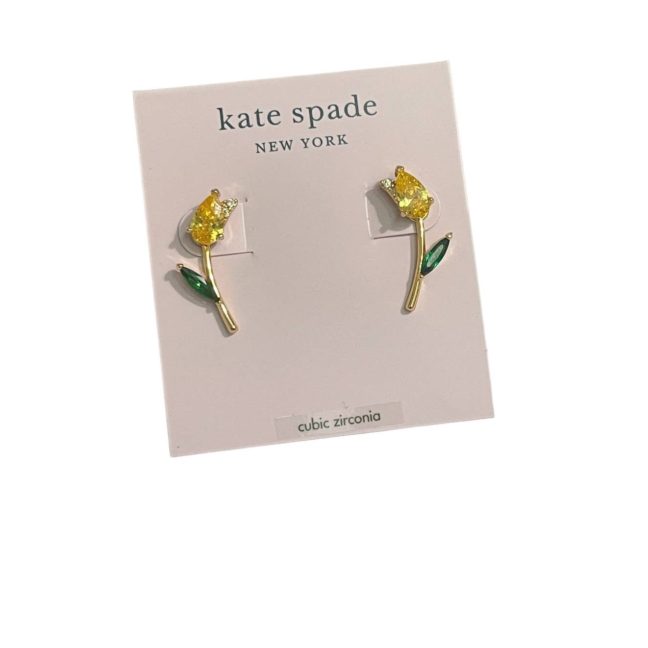Kate Spade Kate Spade Gold-Tone Cubic Zirconia Tulip Stud Earrings new Size ONE SIZE - 1 Thumbnail