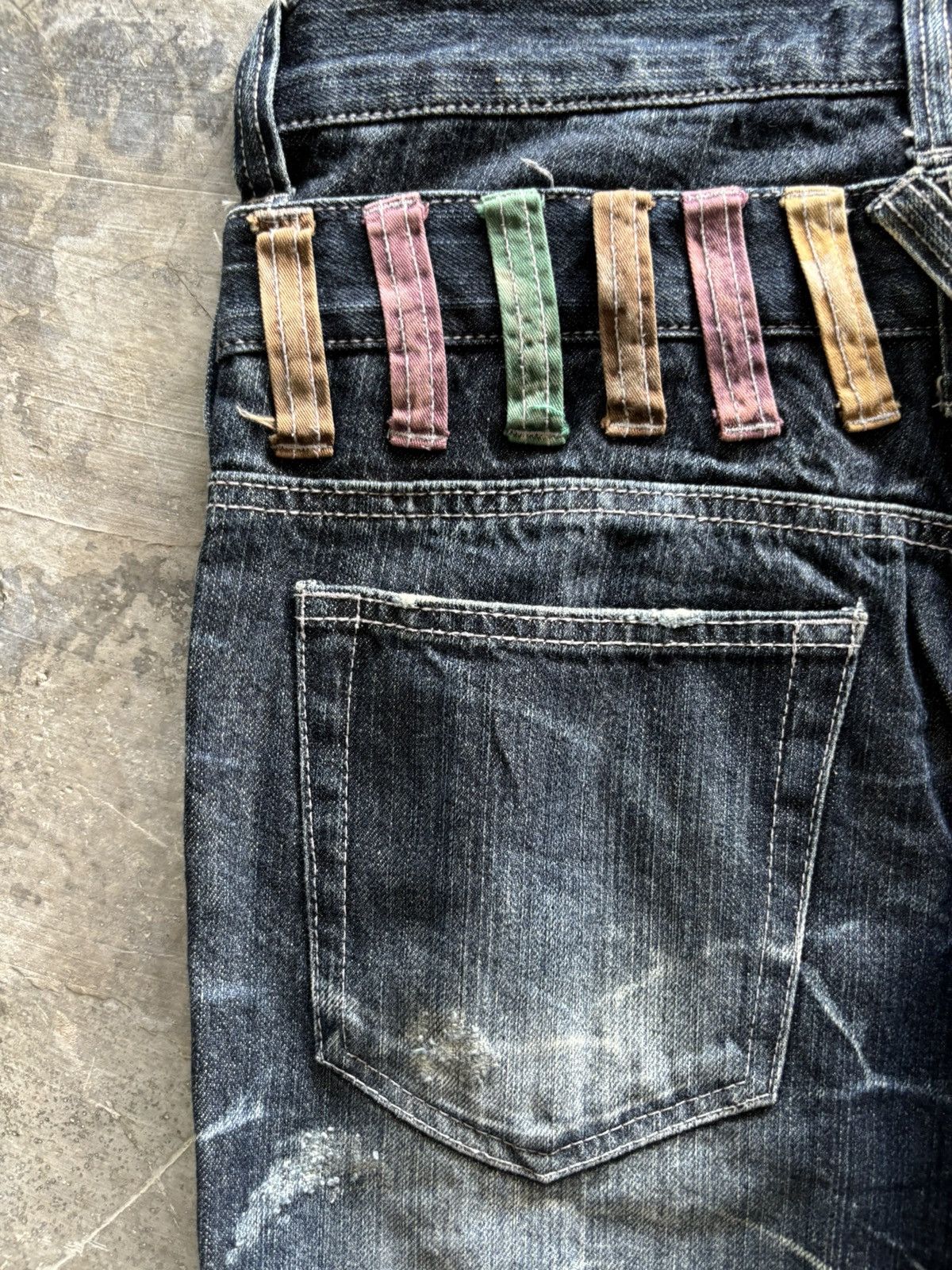 PPFM CRAZY DOUBLE WAIST NYLAUS PUNK GRUNGE SICK FADED CLAW WASHED Size US 32 / EU 48 - 14 Thumbnail