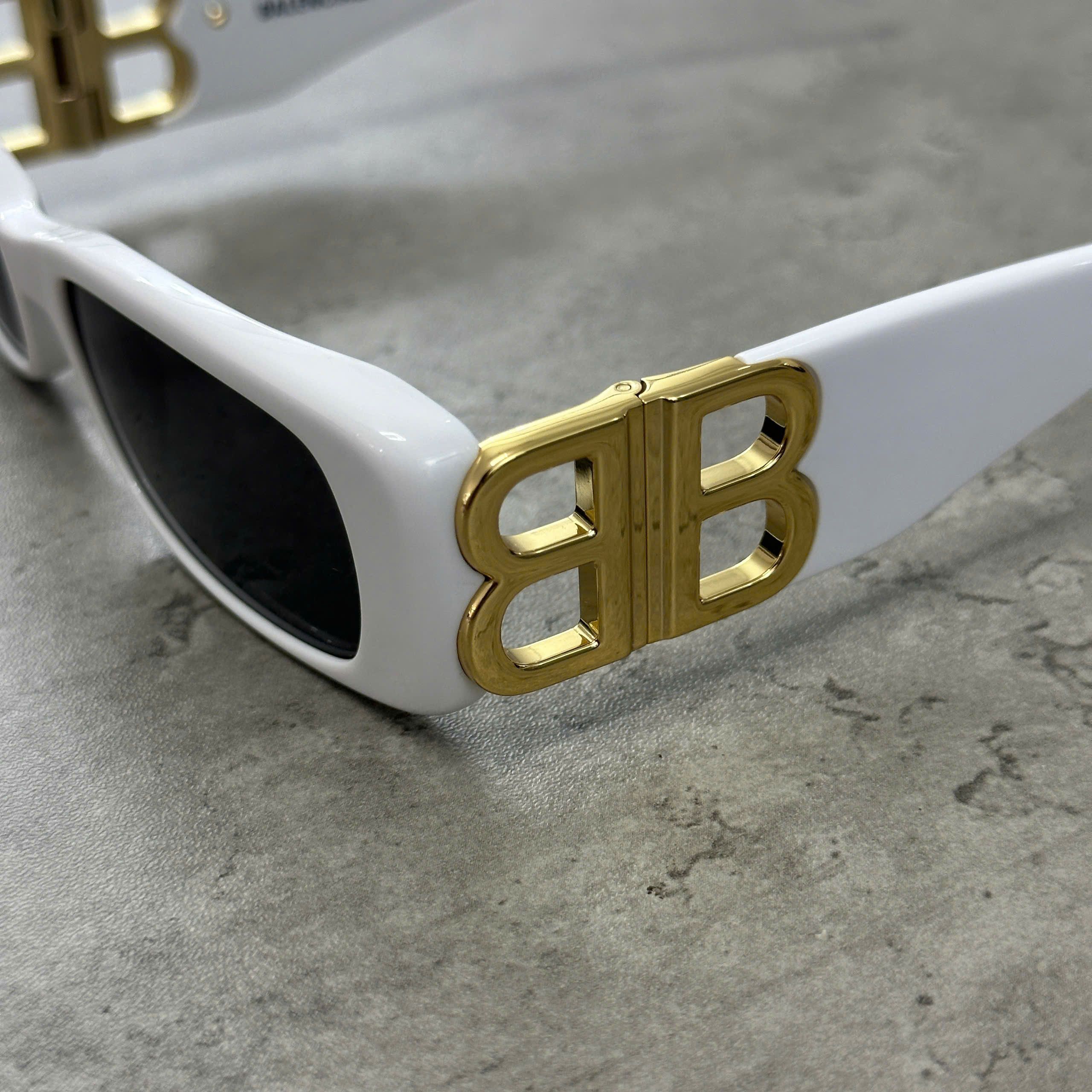 Balenciaga BALENCIAGA BB0096S 011 Dynasty Sunglasses WHITE Size ONE SIZE - 3 Thumbnail