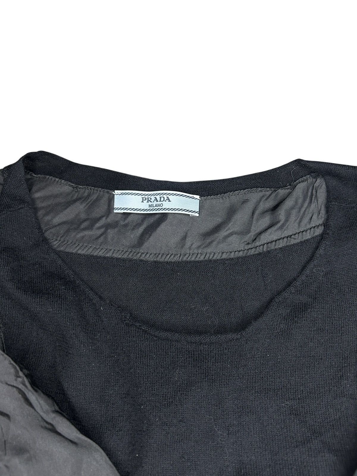Prada 00s Knitted Bow Blouse Size M / US 6-8 / IT 42-44 - 6 Thumbnail