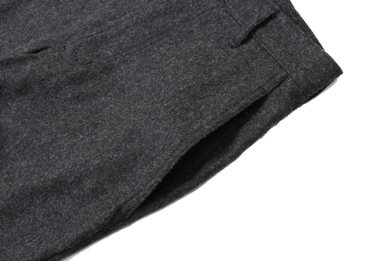 Comme des Garcons Homme Plus Wool-Nylon Light Melton Pants in Dark Gray XS Size US 30 / EU 46 - 4 Thumbnail