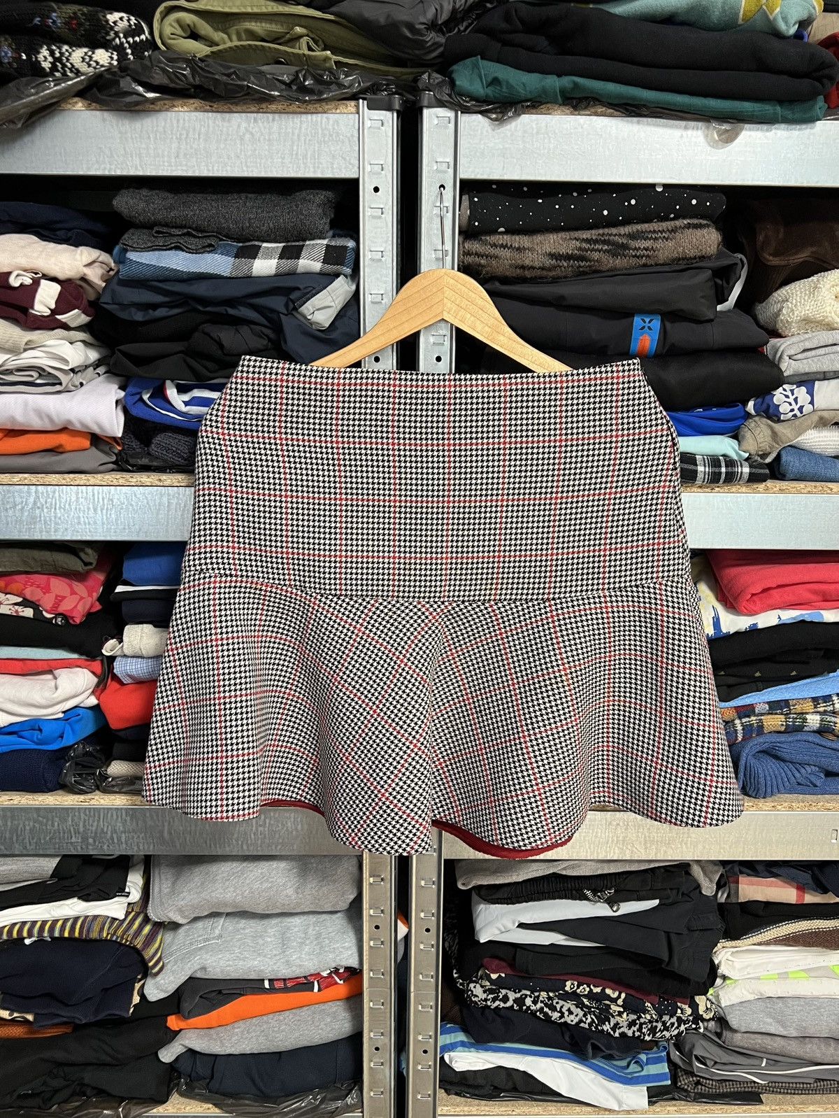 RED Valentino Red Valentino Tweed Zip Skirt A-Line Check Pleated Italy 44 Size 30" / US 8 / IT 44 - 2 Thumbnail