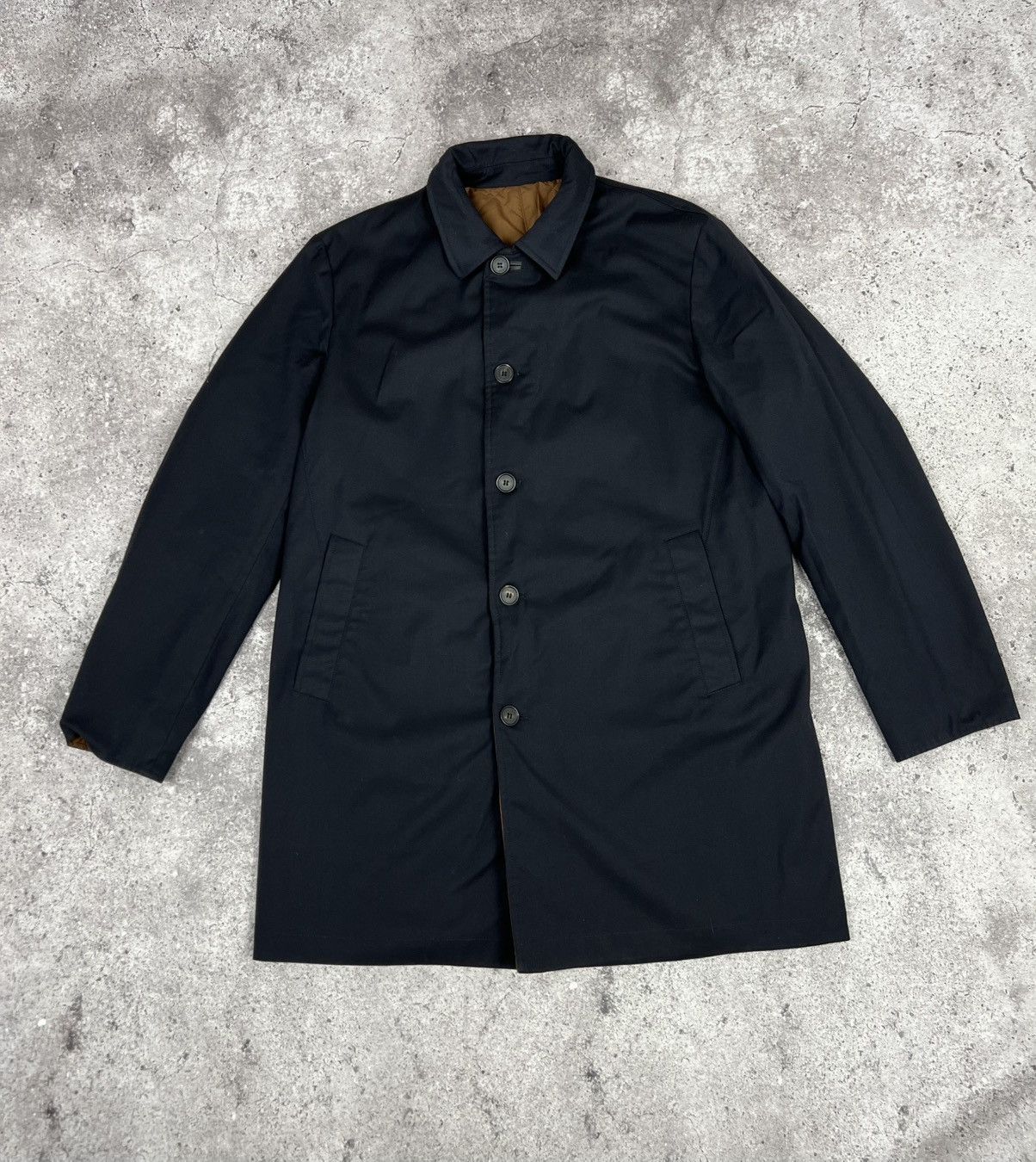 Corneliani Corneliani Reversible Coat Jacket Brown Blue Size US L / EU 52-54 / 3 - 15 Thumbnail