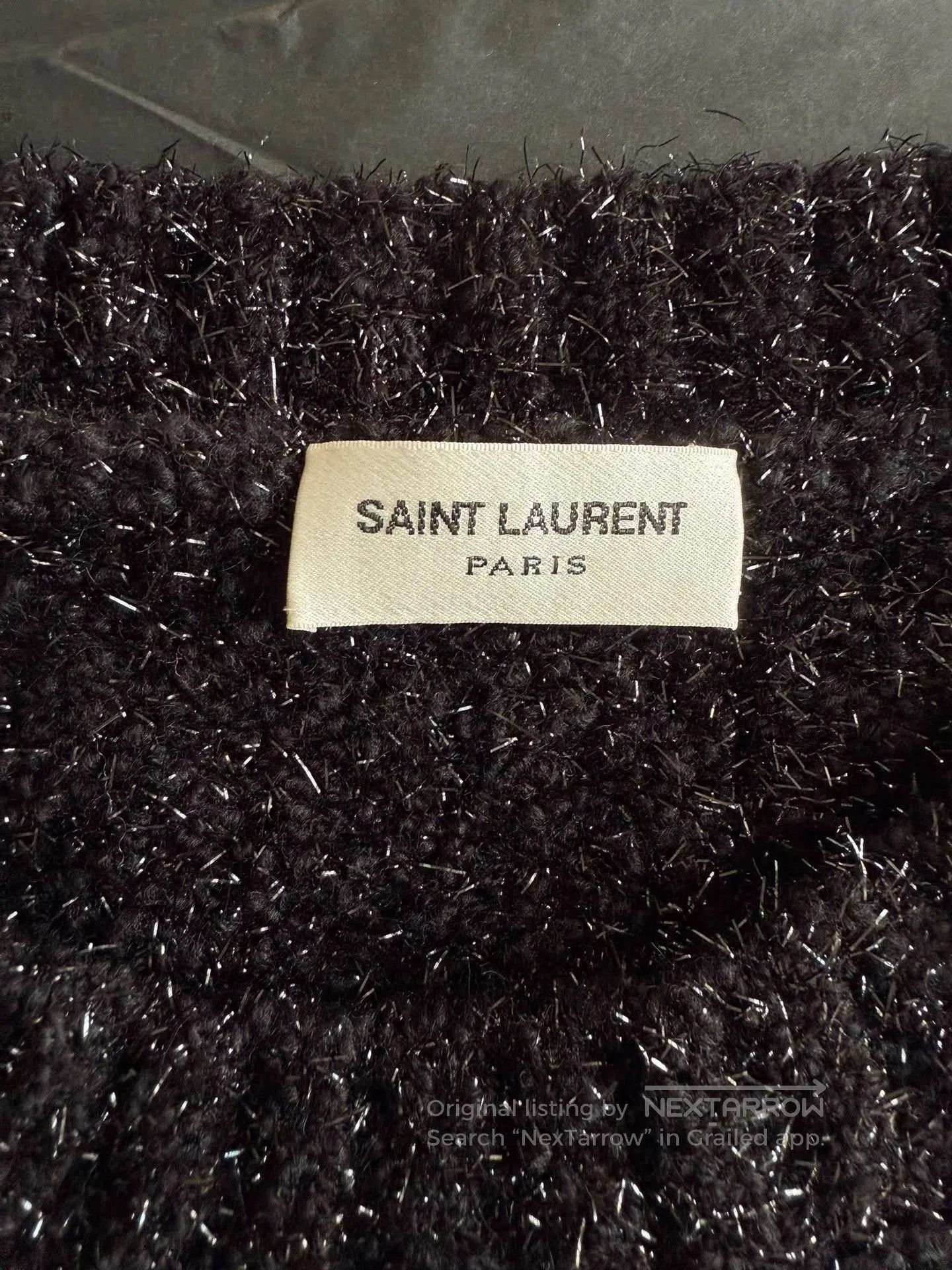 Saint Laurent Paris Black Sparkly Knit Sweater Size M. Size US M / EU 48-50 / 2 - 5 Thumbnail