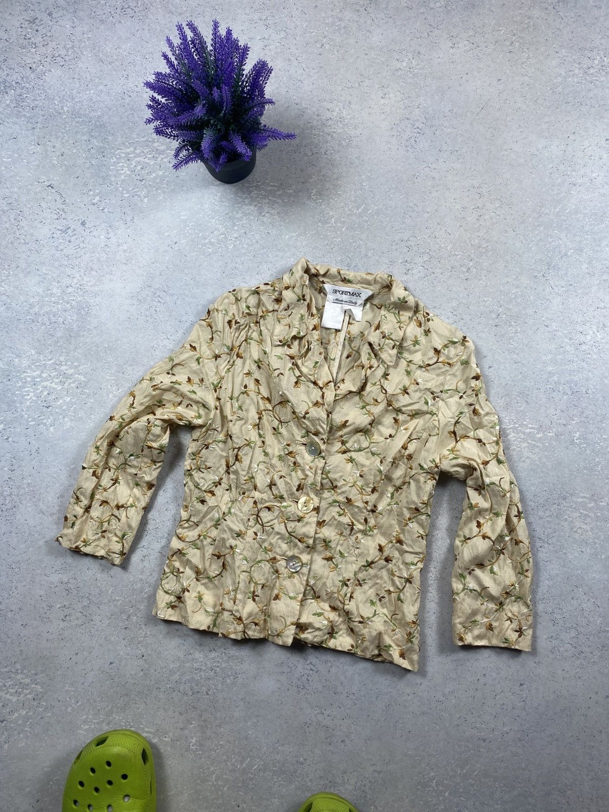 Sportmax SportMax by Max Mara Women’s Vintage Blouses Size US10 Size L / US 10 / IT 46 - 1 Thumbnail