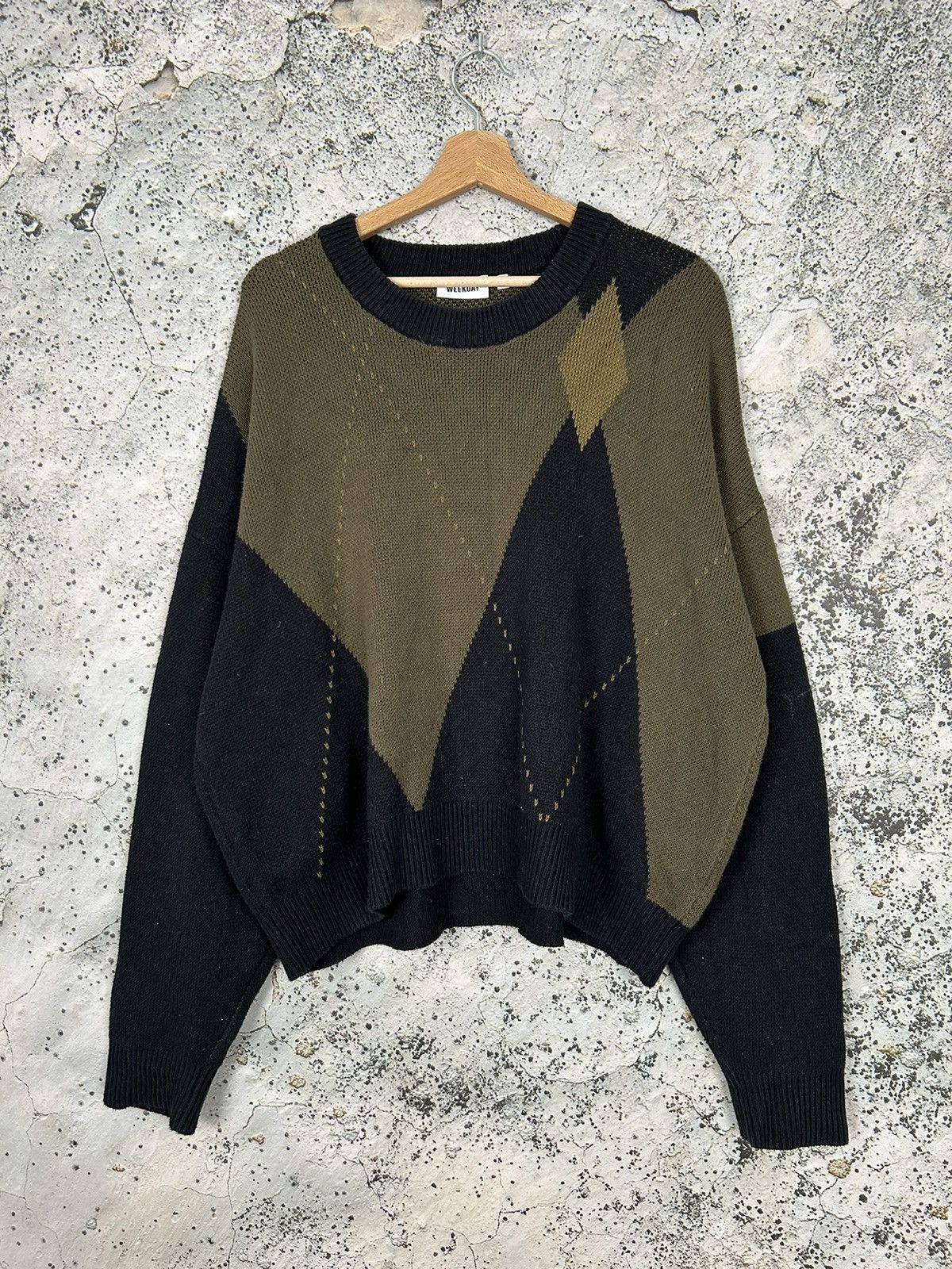 Weekday Boxy Sweater Patchwork Y2K Retro Skateboards