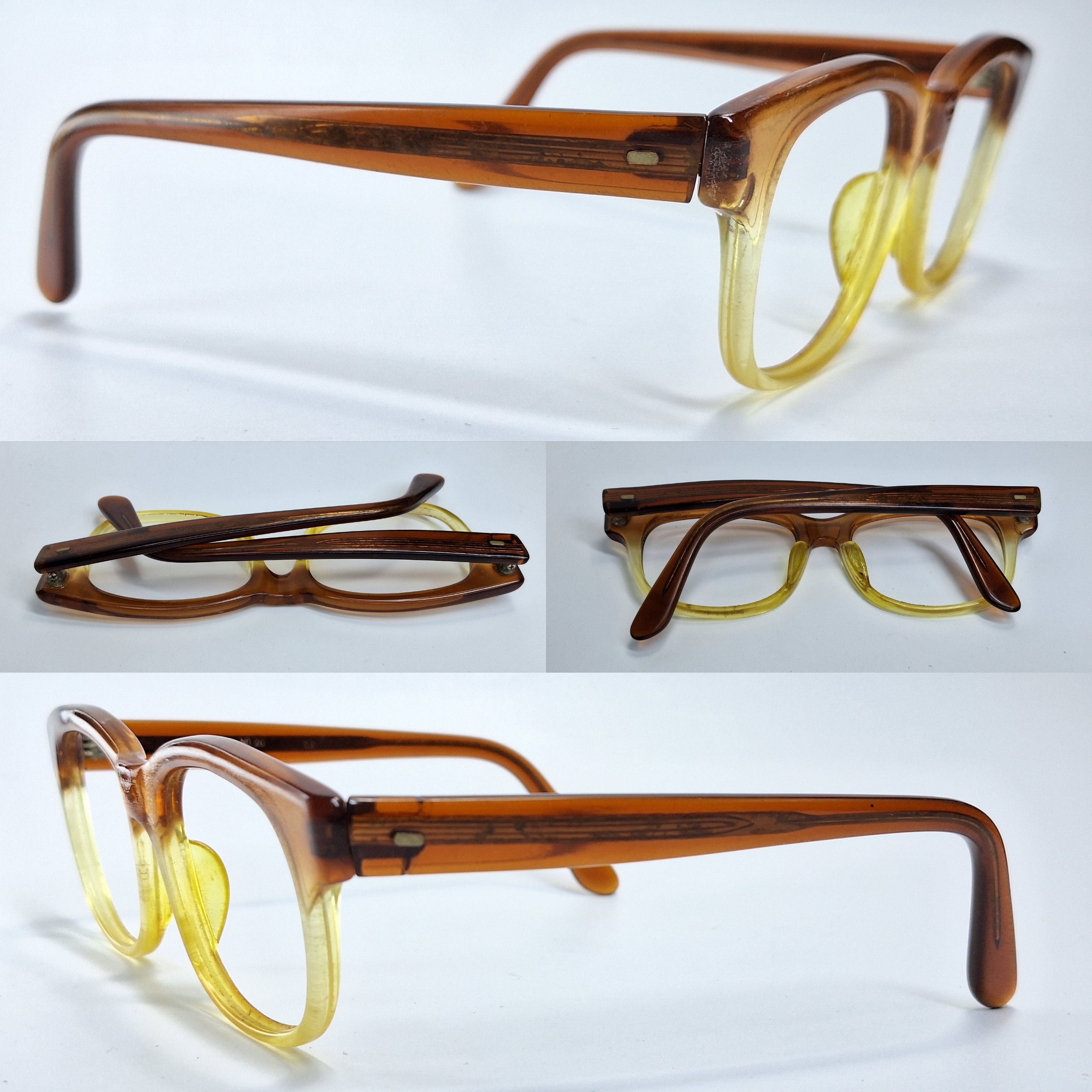 Other 80s Japan Vintage No.20 52-20 Classic Eyeglass Frame Size ONE SIZE - 3 Thumbnail