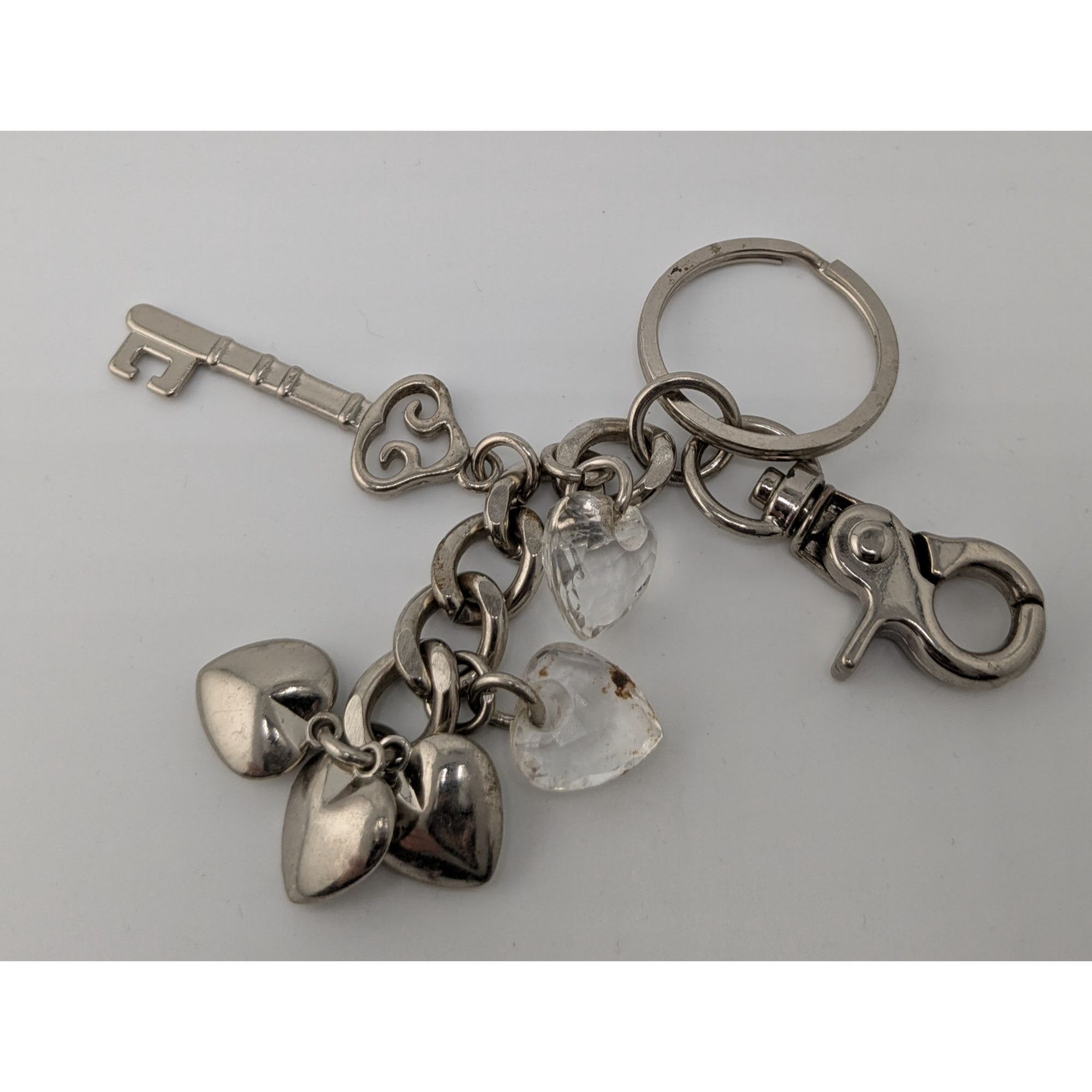 Other Hearts And Gems Silver Tone Charm Keychain With Lobster Clas Size ONE SIZE - 4 Thumbnail