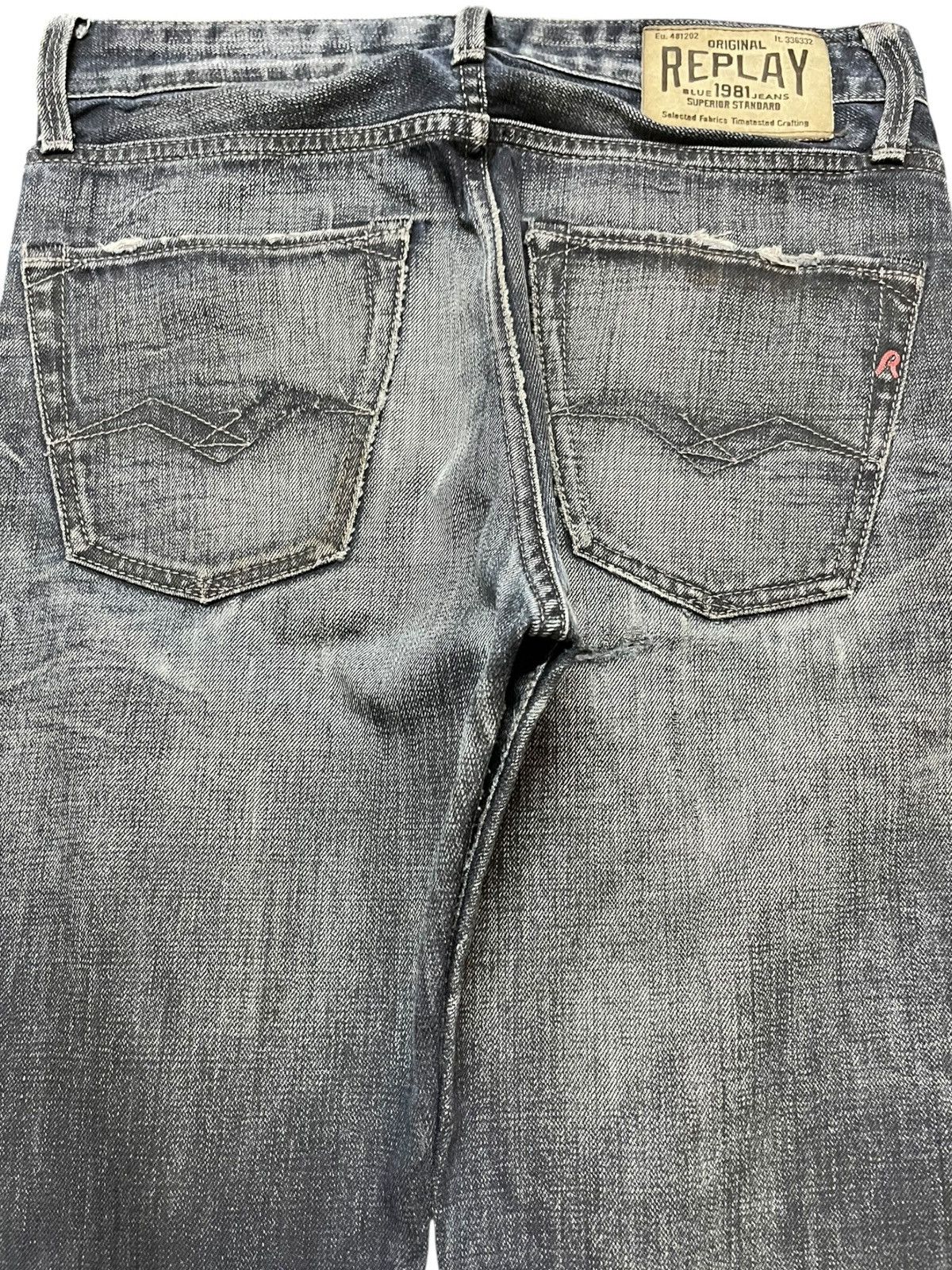 Replay Vintage Replay Jennon Honeycomb Whiskering Denim Size US 29 - 8 Thumbnail