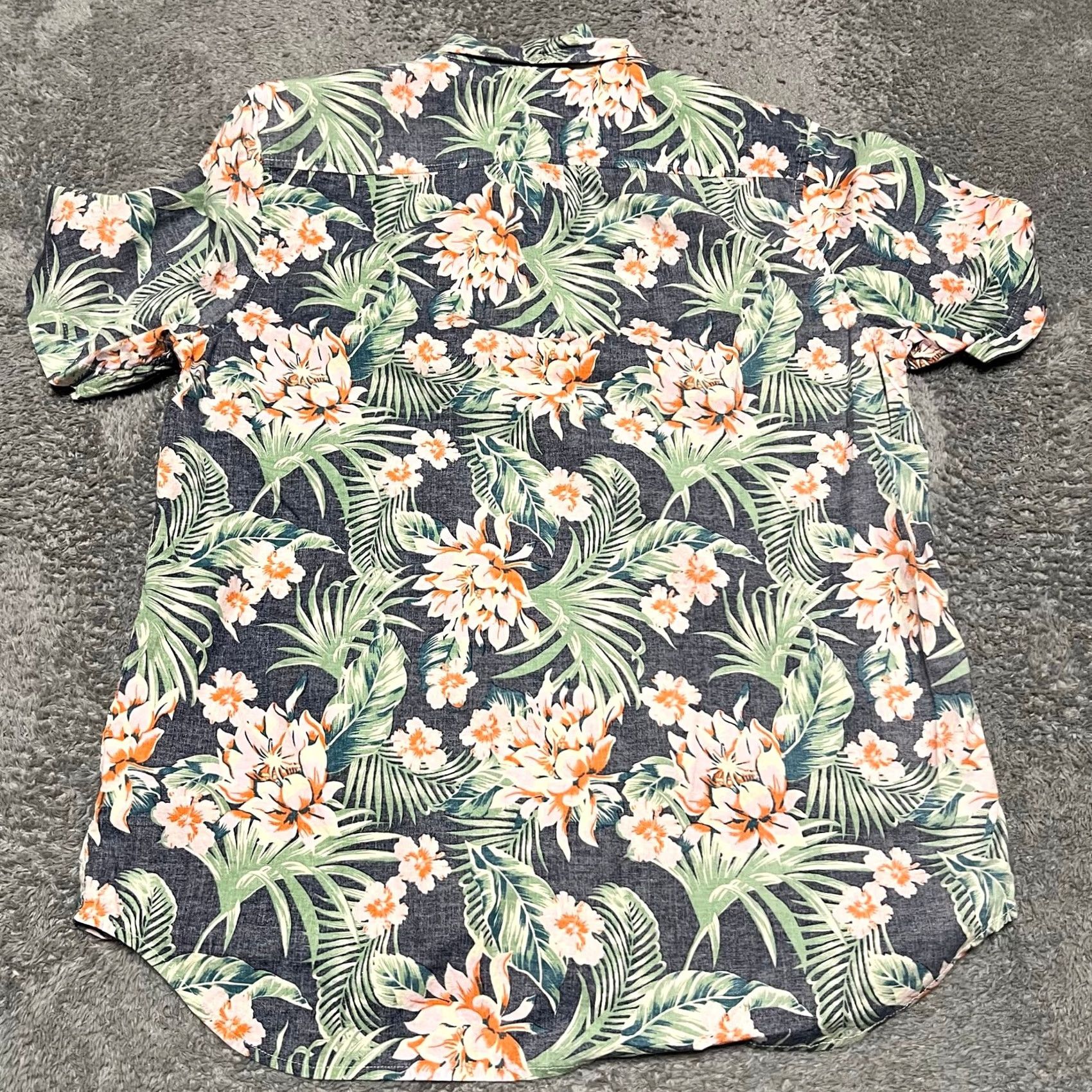 Chubbies Chubbies Shirt Mens Large Hawaiian Floral Inside Out Print Casual Button Down Shirt L Blue Mens Size US L / EU 52-54 / 3 - 3 Thumbnail