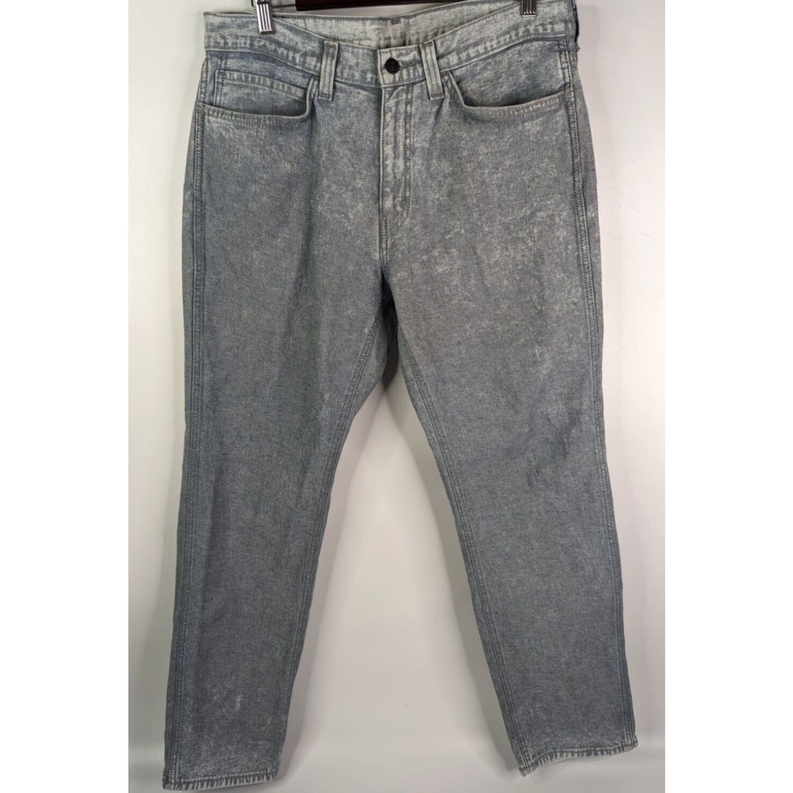 Levi's Levi's 541 Line 8 Men's 34x32 Athletic Fit Gray Patterned Light Wash Denim Jeans Size US 34 / EU 50 - 2 Thumbnail