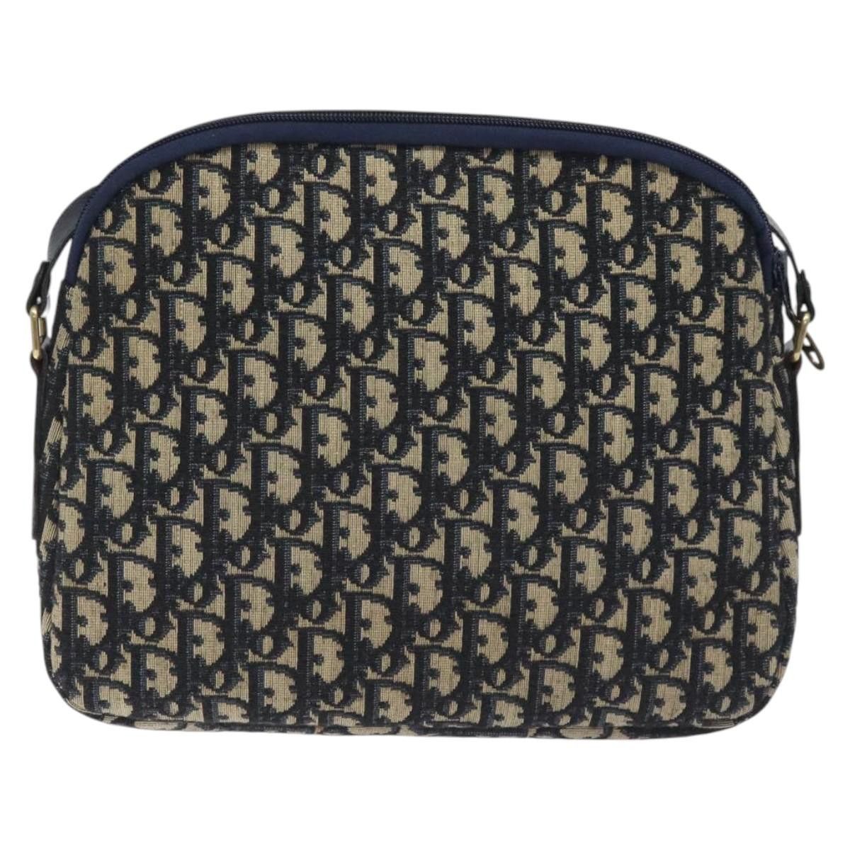Dior DIOR Trotter Canvas Shoulder Bag Navy Gold Size ONE SIZE - 3 Thumbnail